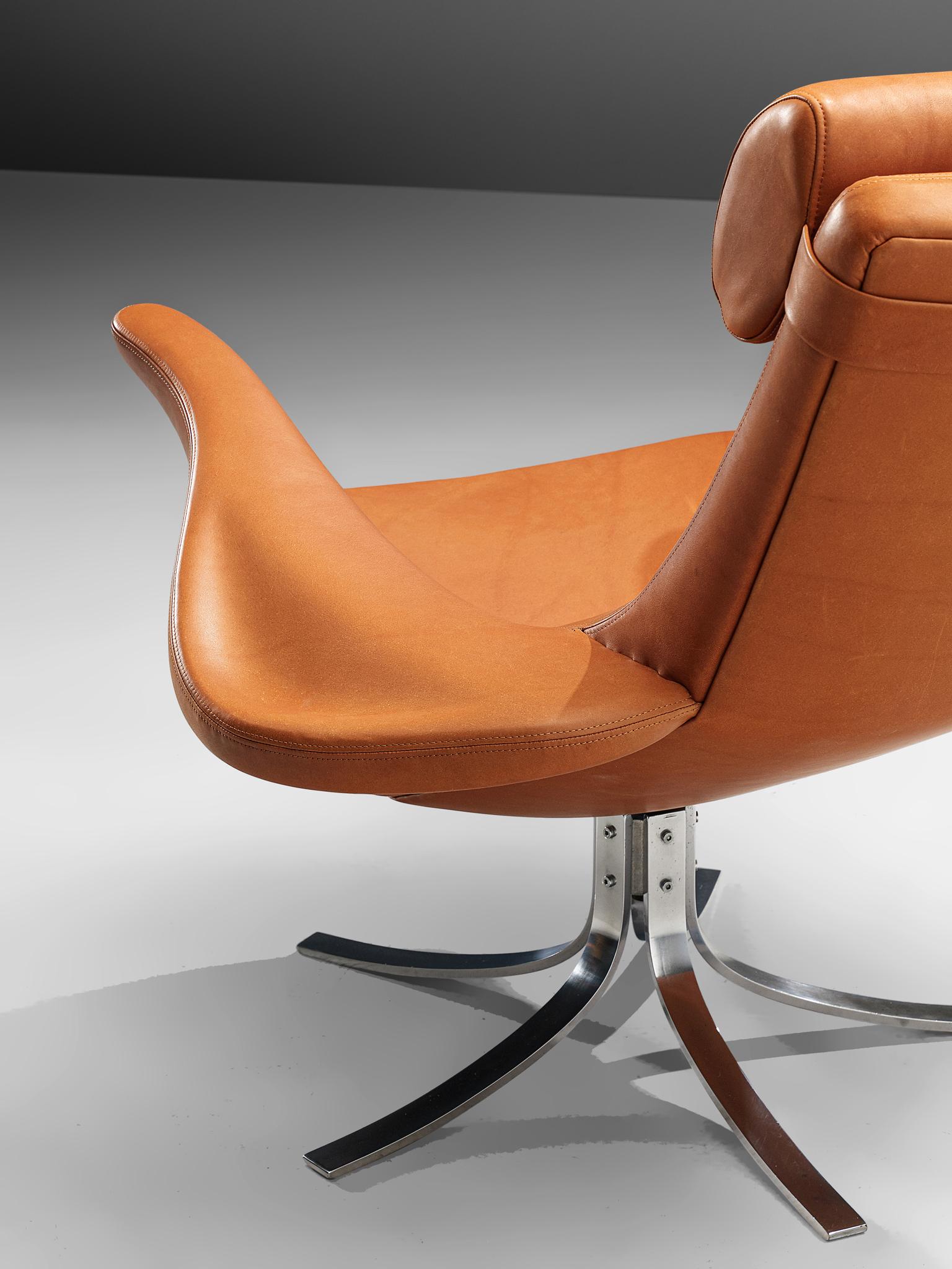 Rare 'Seagull' 9601 Chair with Ottoman by Gösta Berg & Stenerik Eriksson 3