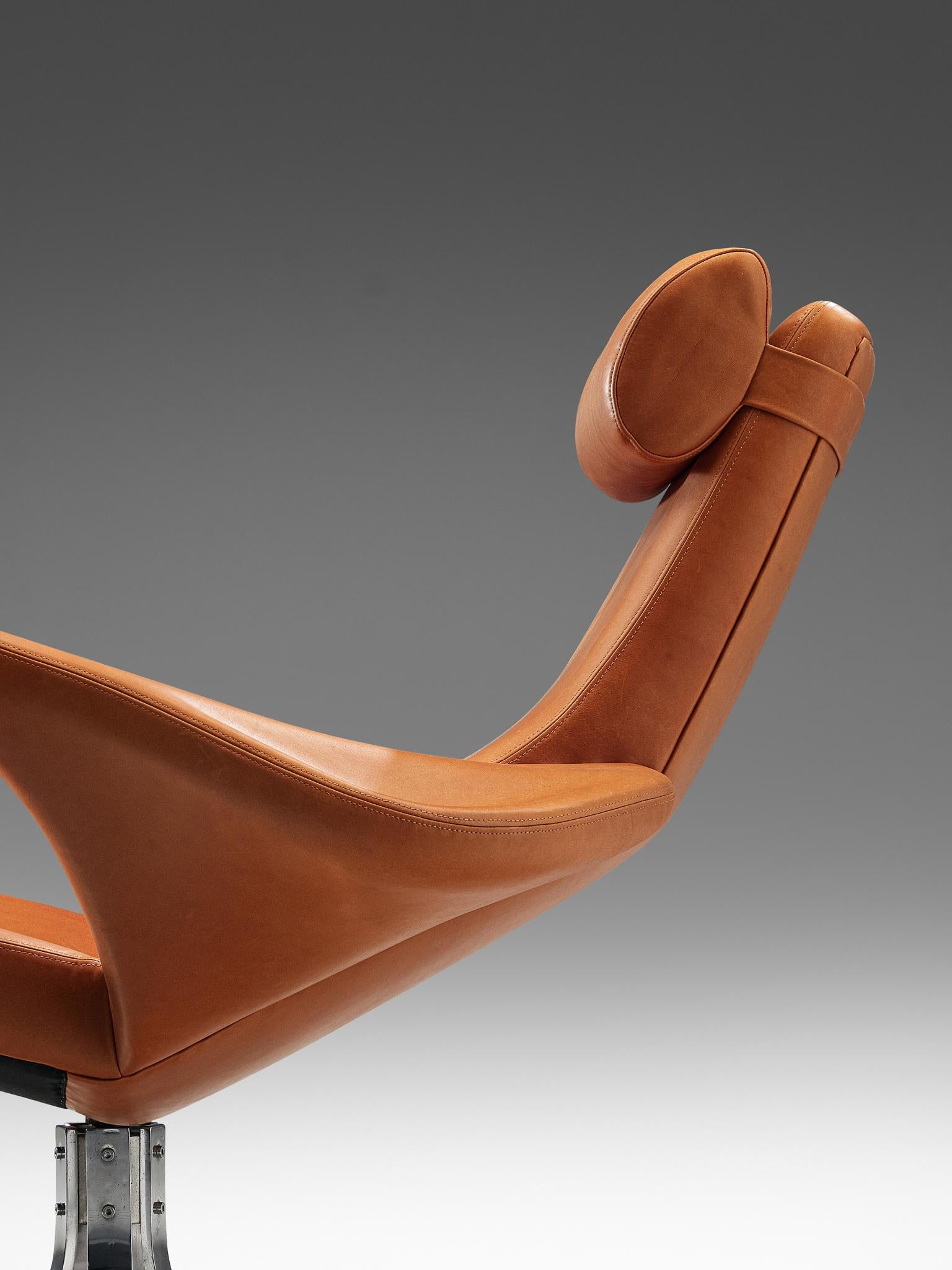 Rare 'Seagull' 9601 Chair with Ottoman by Gösta Berg & Stenerik Eriksson Bon état à Waalwijk, NL