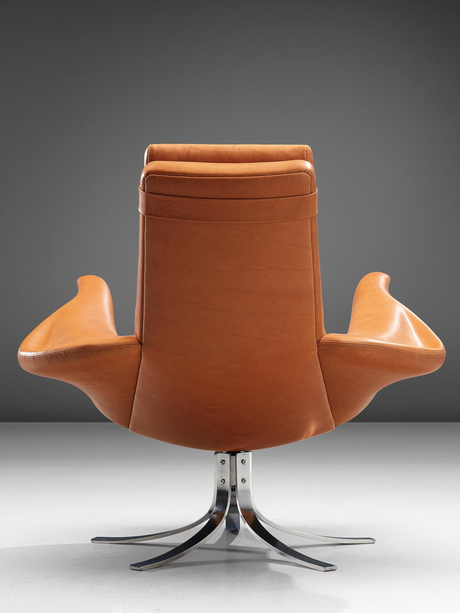 Rare 'Seagull' 9601 Chair with Ottoman by Gösta Berg & Stenerik Eriksson 1