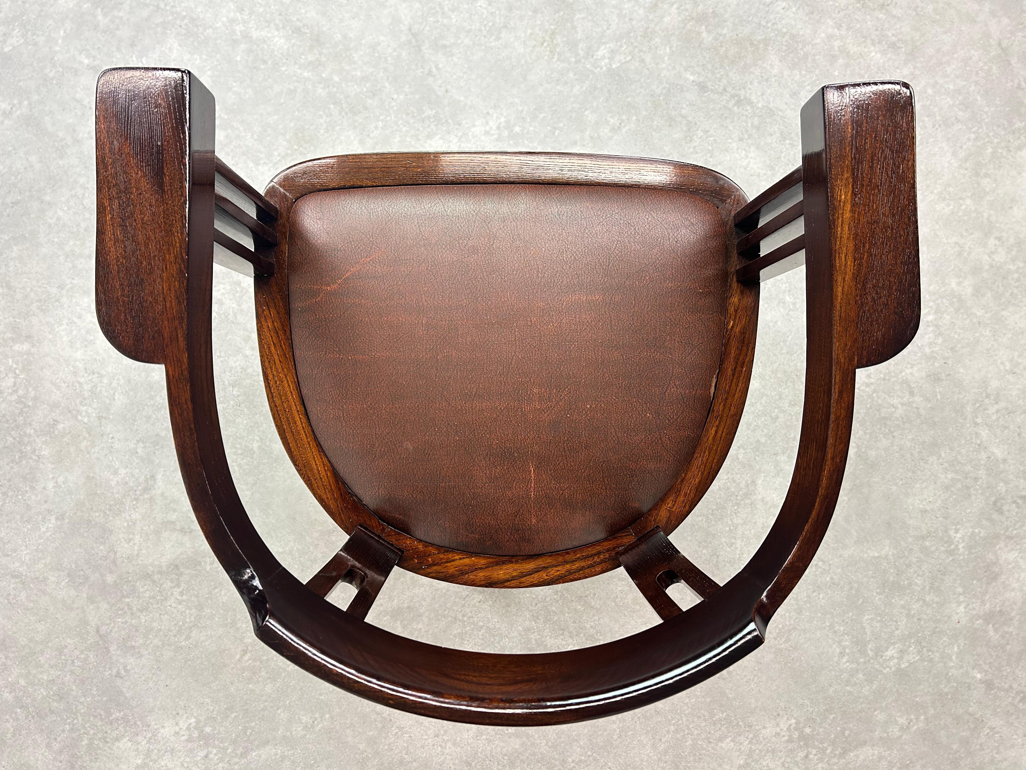 Vienna Secession Rare Secession Armchair by Anton Pospischil For Sale