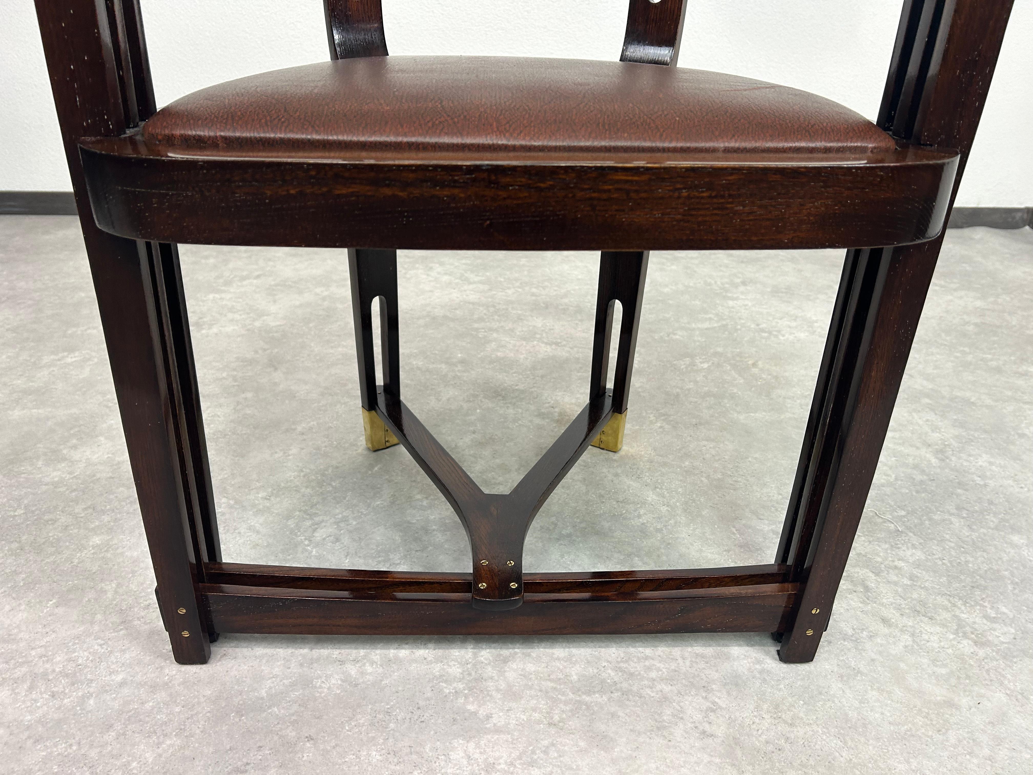 Rare Secession Armchair by Anton Pospischil In Excellent Condition For Sale In Banská Štiavnica, SK