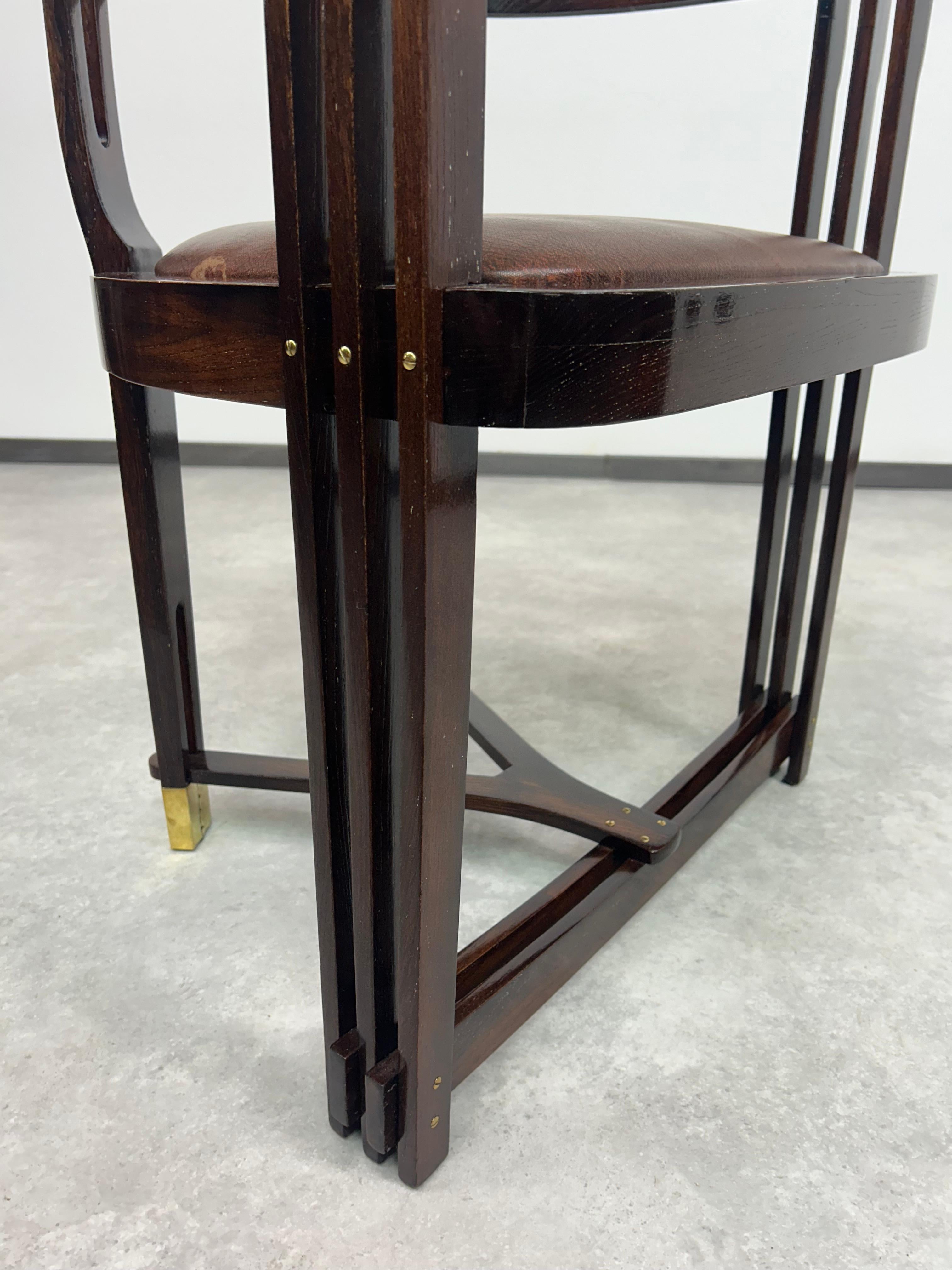 Early 20th Century Rare Secession Armchair by Anton Pospischil For Sale