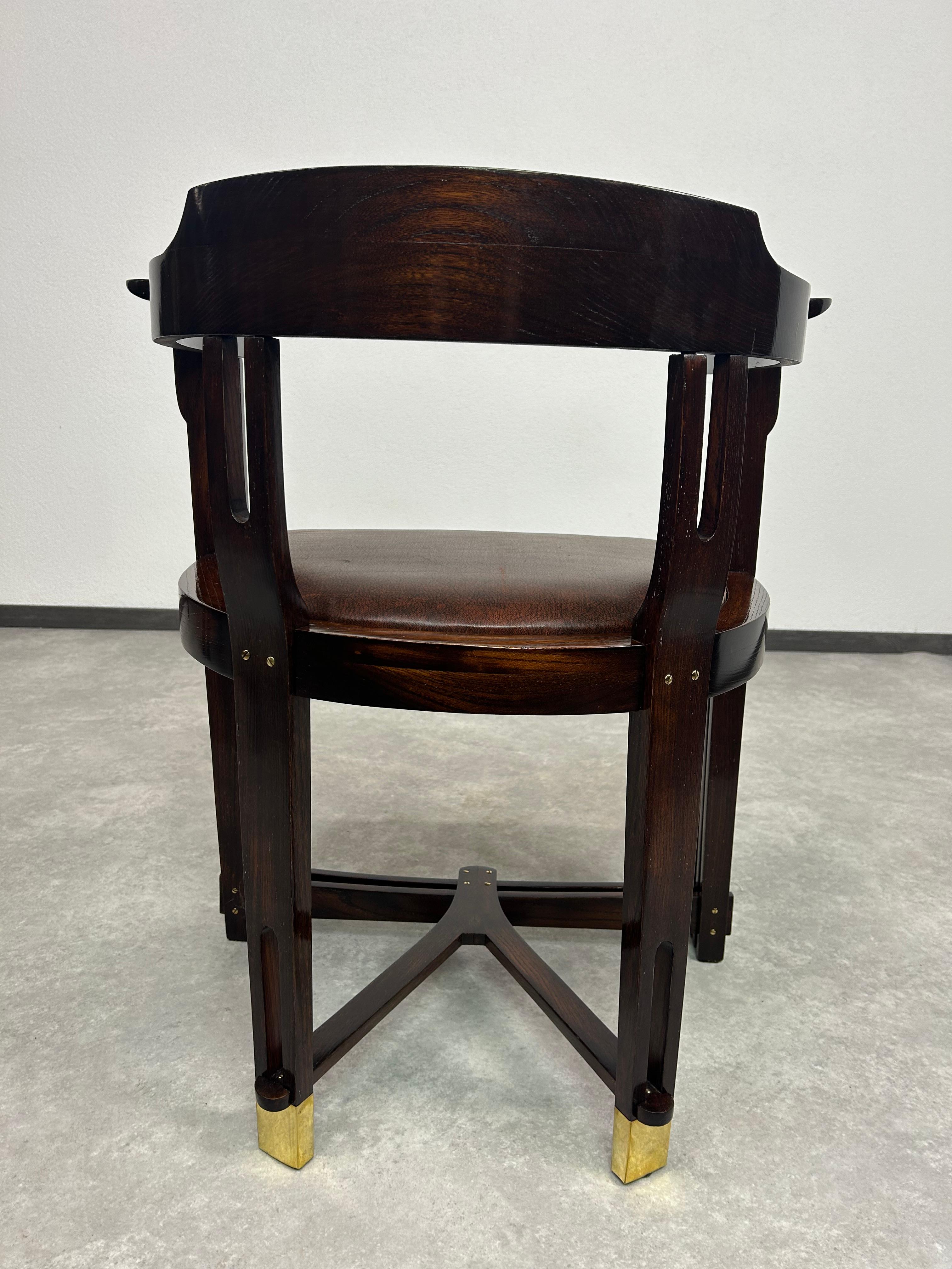 Rare Secession Armchair by Anton Pospischil For Sale 1