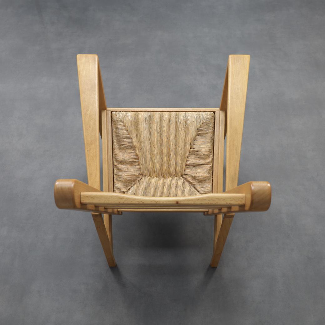 Rare “Sedus” Armchair by Wim Mulder for Meubelatelier Allerhanden, Netherlands (Korbweide) im Angebot