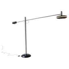 Seltene große Stehlampe von Selenova aus den 1970er Jahren aus Steele und lackiertem Metall