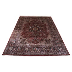 Rare Semi Antique Large 8'x10' Superfine Mulberry Silk Kashmir Tabriz Rug