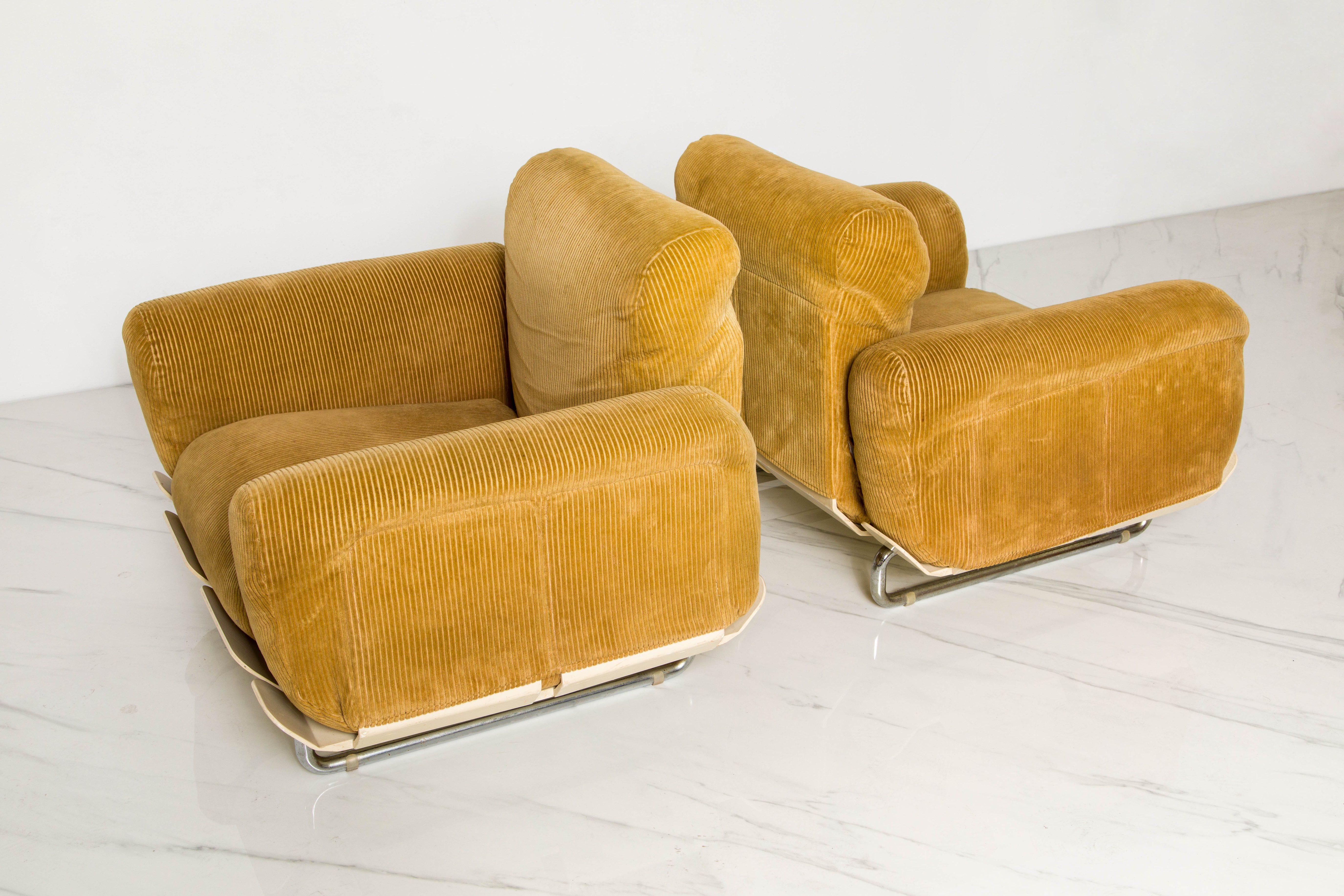 Mid-20th Century Rare 'Senzafine' Lounge Chairs by Eleonore Riva for Zanotta, 1969, Signed