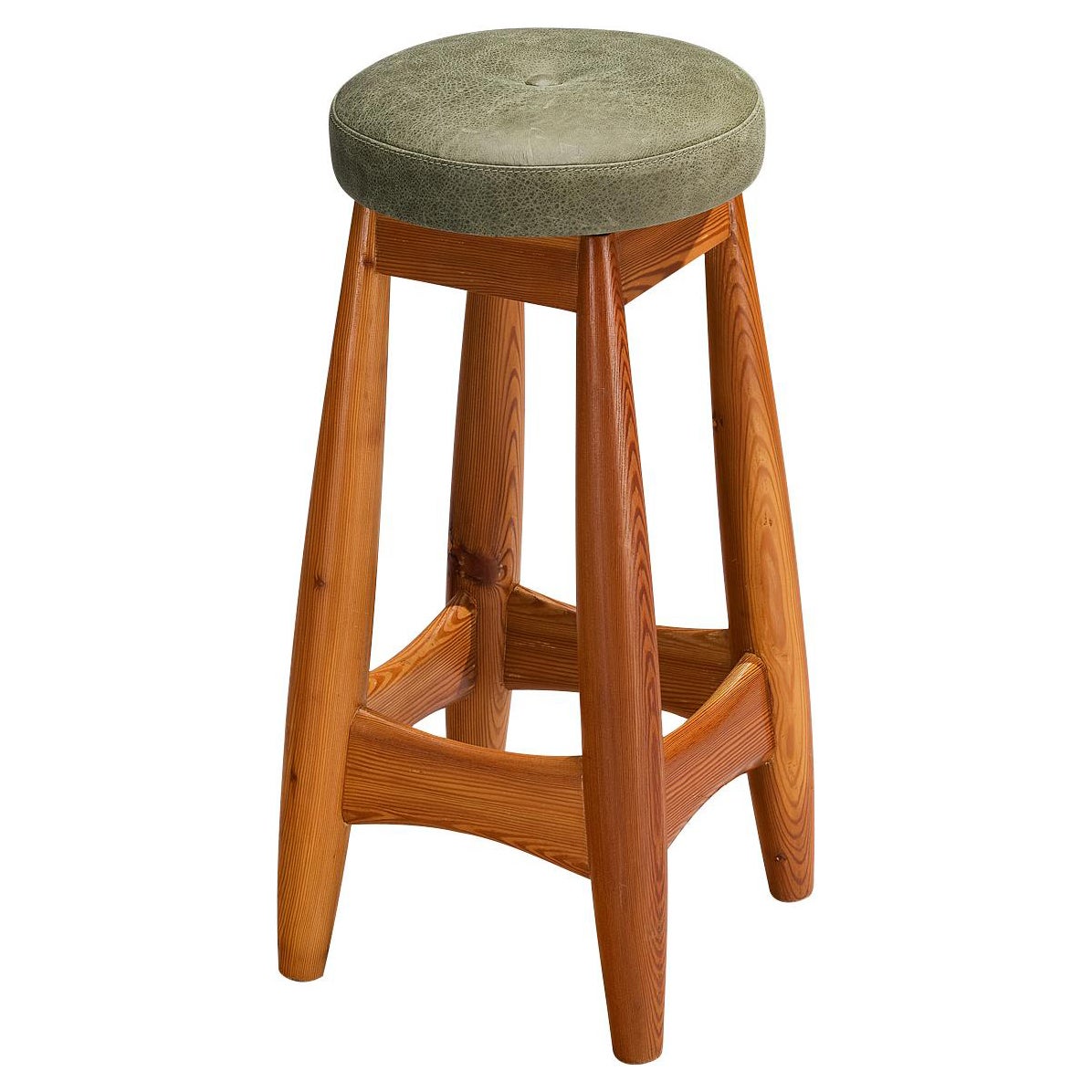 Rare tabouret de bar « Sheriff » de Sergio Rodrigues pour ISA Bergamo en pin massif en vente