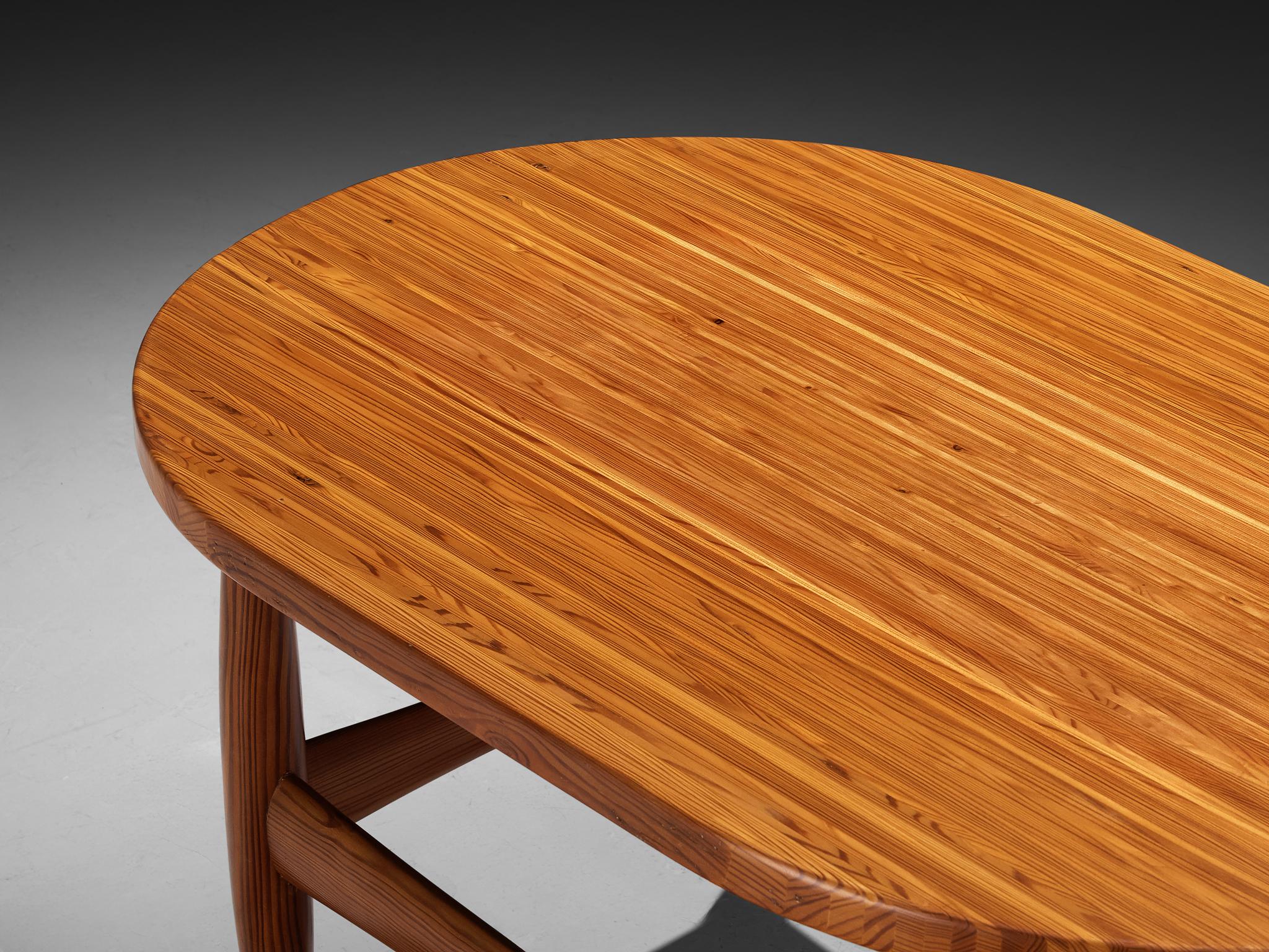 Mid-Century moderno Raro tavolino da caffè 'Sheriff' di Sergio Rodrigues per ISA Bergamo in pino massiccio in vendita