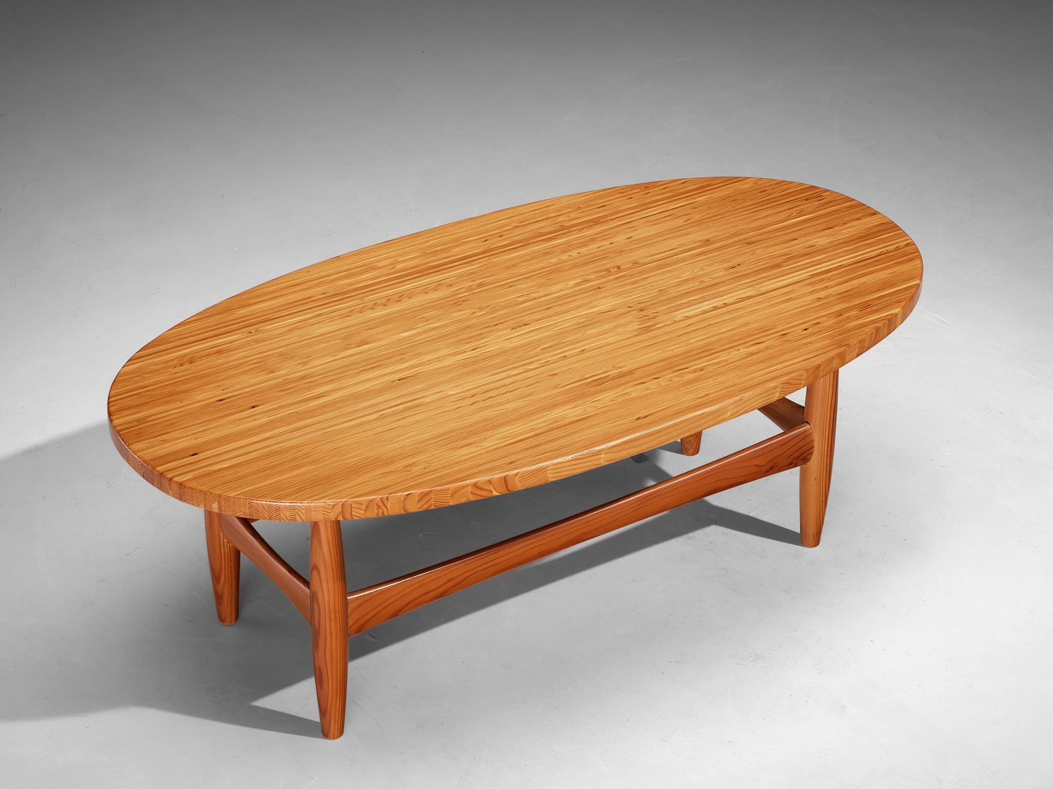 Mid-20th Century Rare Sergio Rodrigues for ISA Bergamo 'Sheriff' Coffee Table in Solid Pine For Sale
