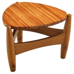 Rare Sergio Rodrigues for ISA Bergamo 'Sheriff' Side Table in Solid Pine