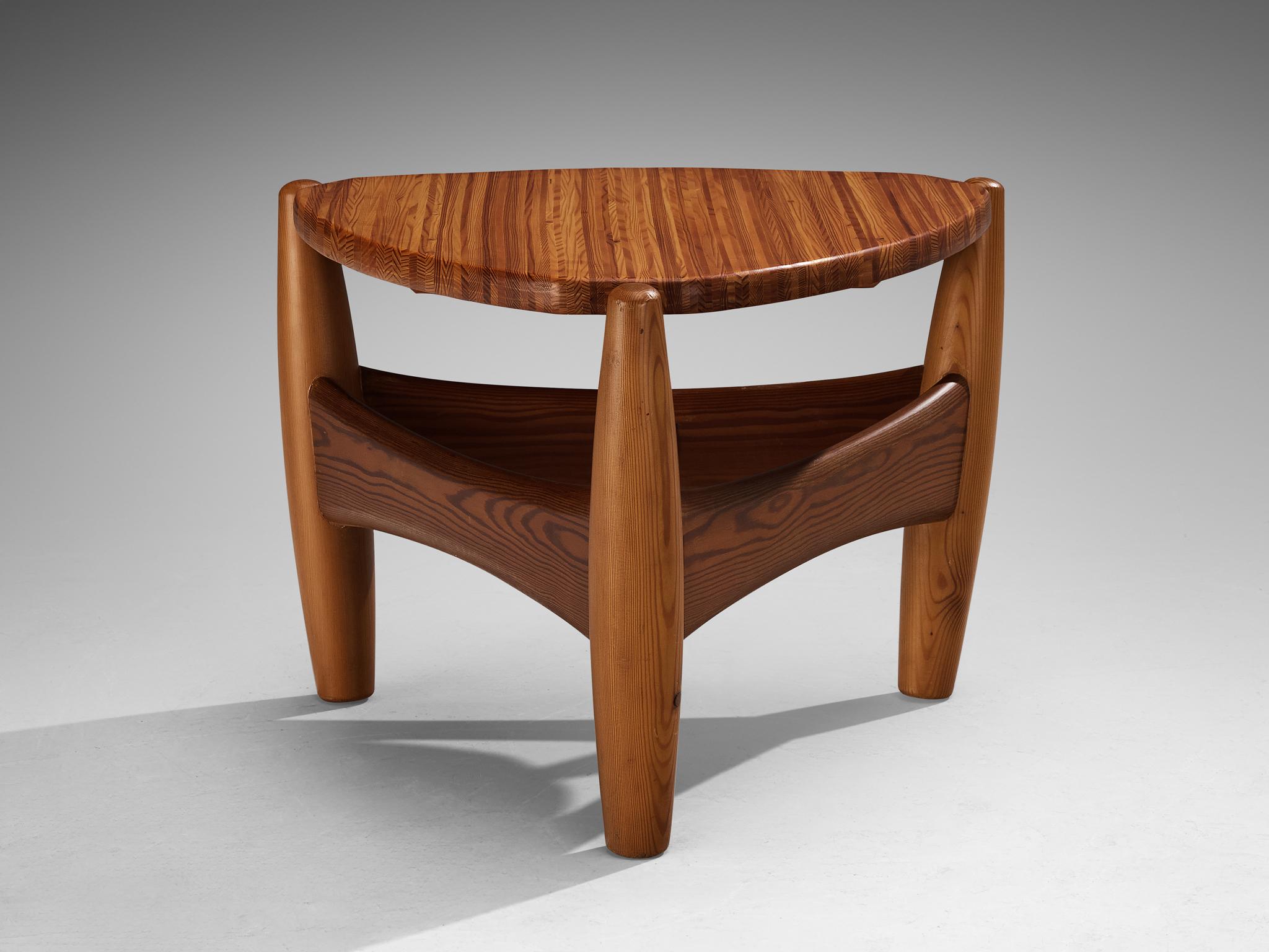 Sergio Rodrigues pour ISA Bergamo tables d'appoint « Sheriff » en pin massif en vente 2