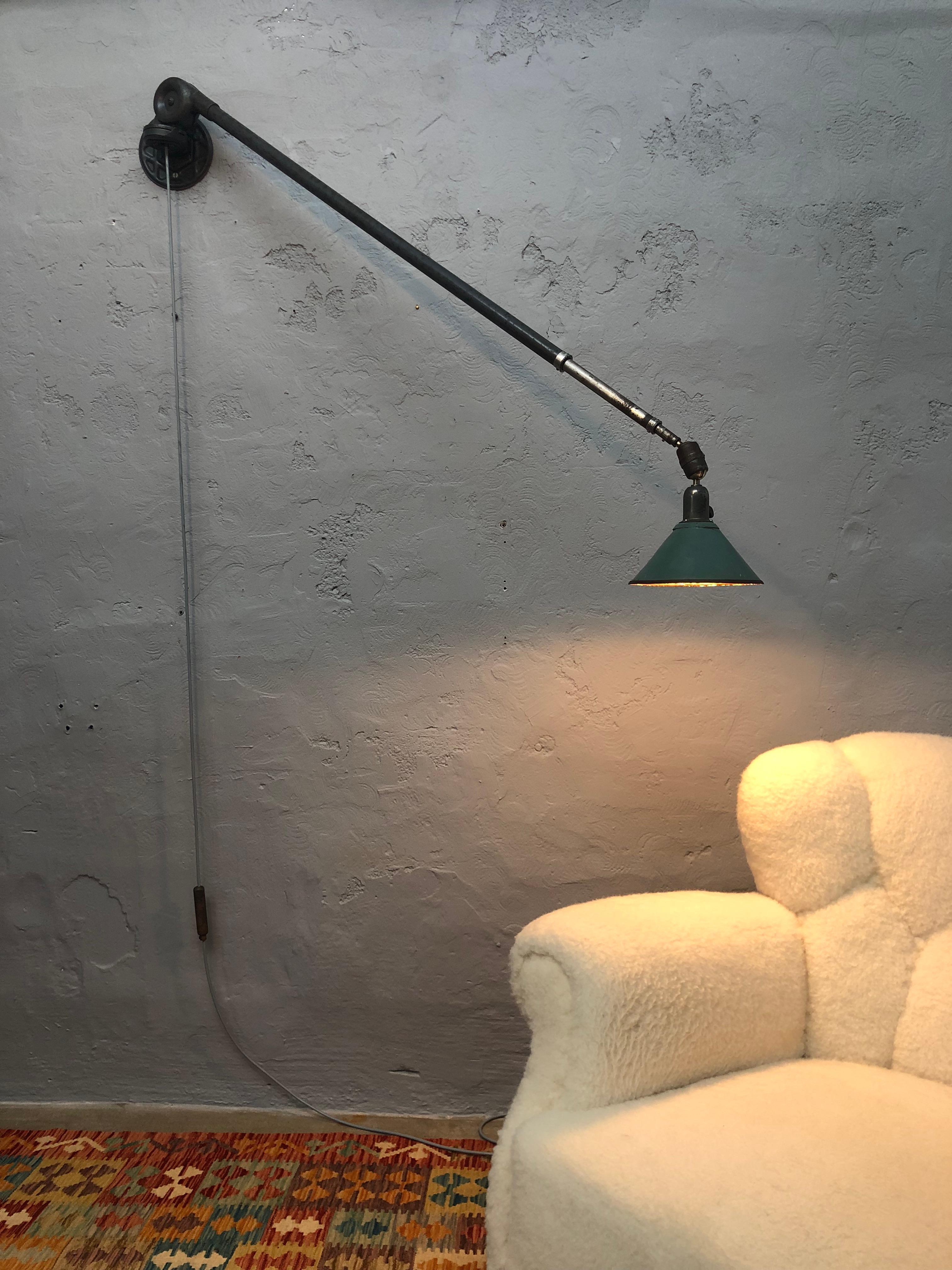 Rare Series 1 Antique Triplex Industrial Lamp by Johan Petter Johansson for ASEA en vente 4