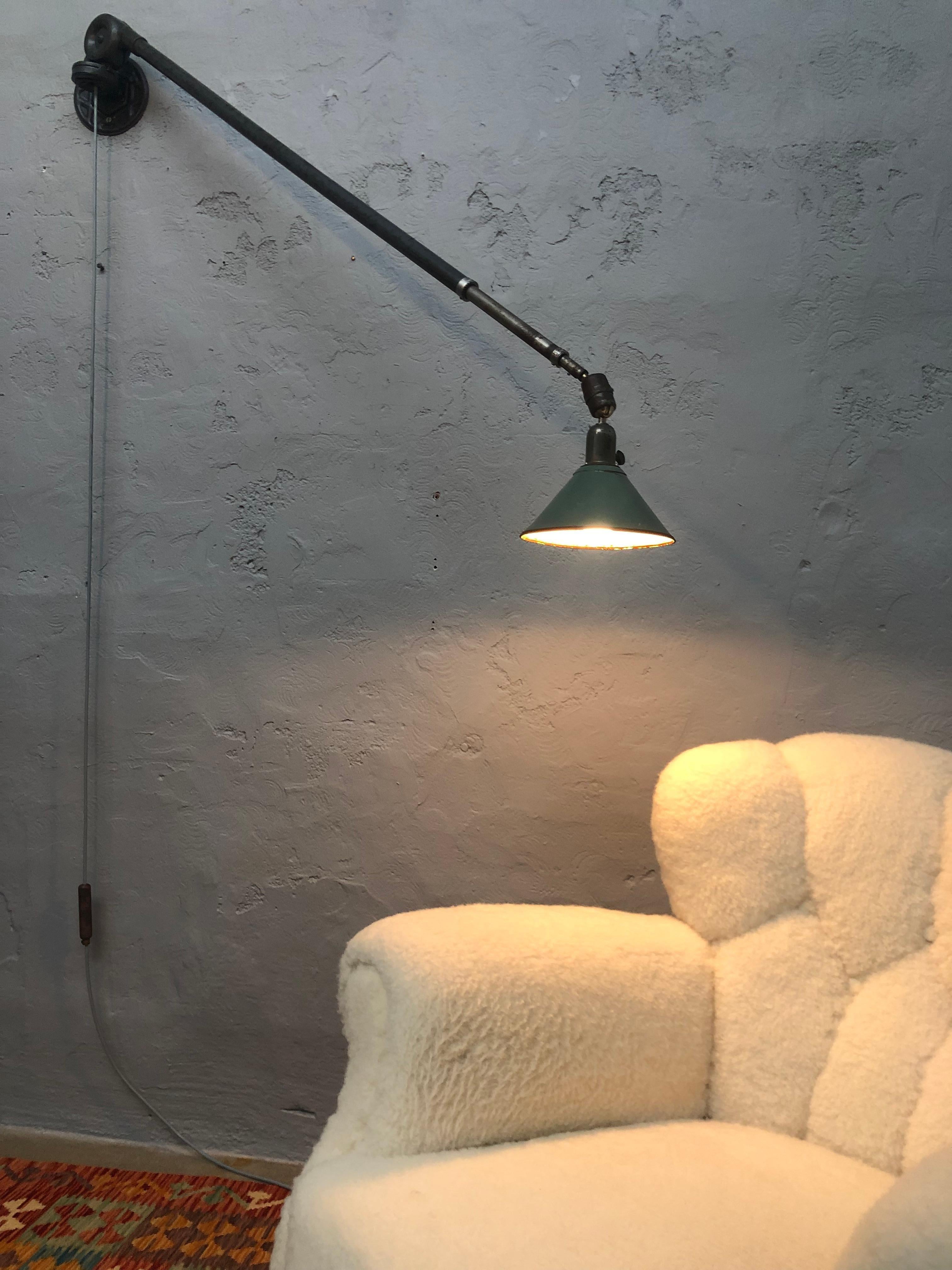 Rare Series 1 Antique Triplex Industrial Lamp by Johan Petter Johansson for ASEA en vente 5