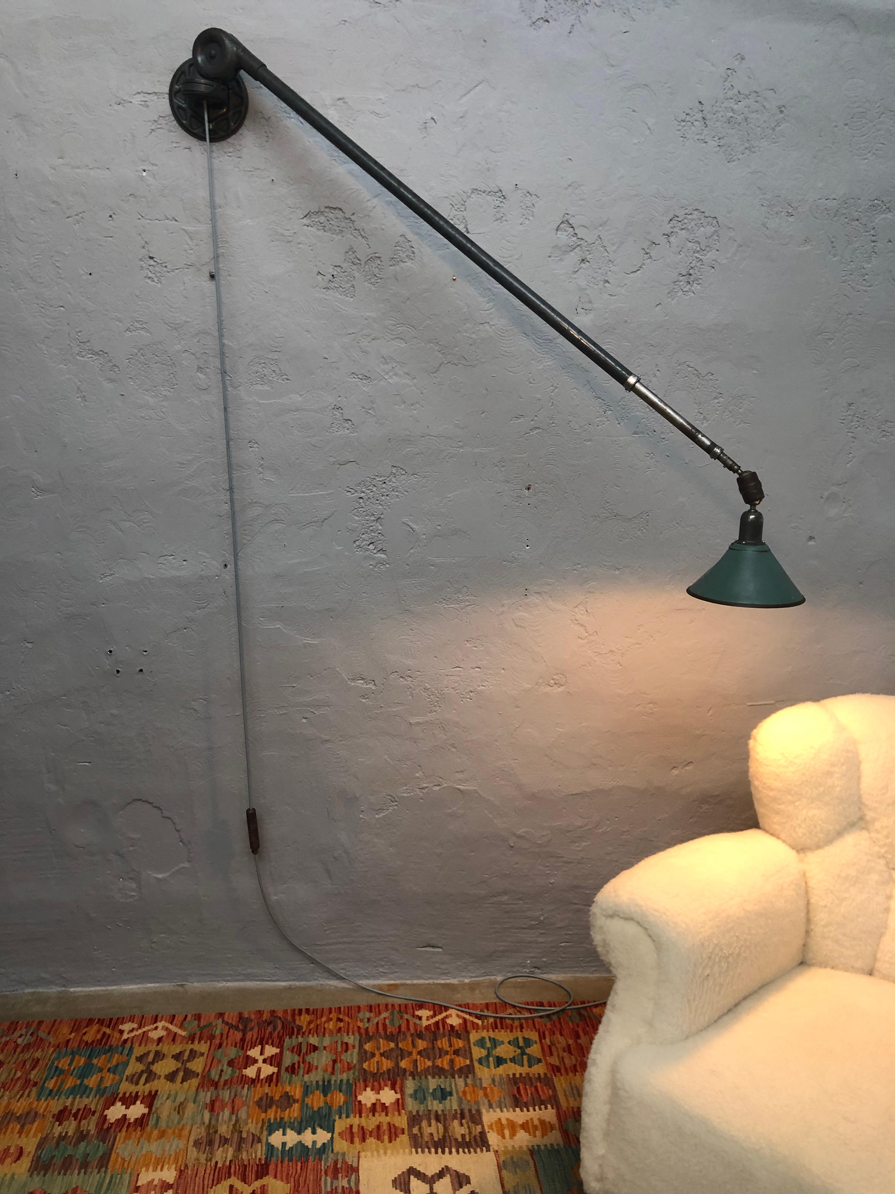 Rare Series 1 Antique Triplex Industrial Lamp by Johan Petter Johansson for ASEA For Sale 8