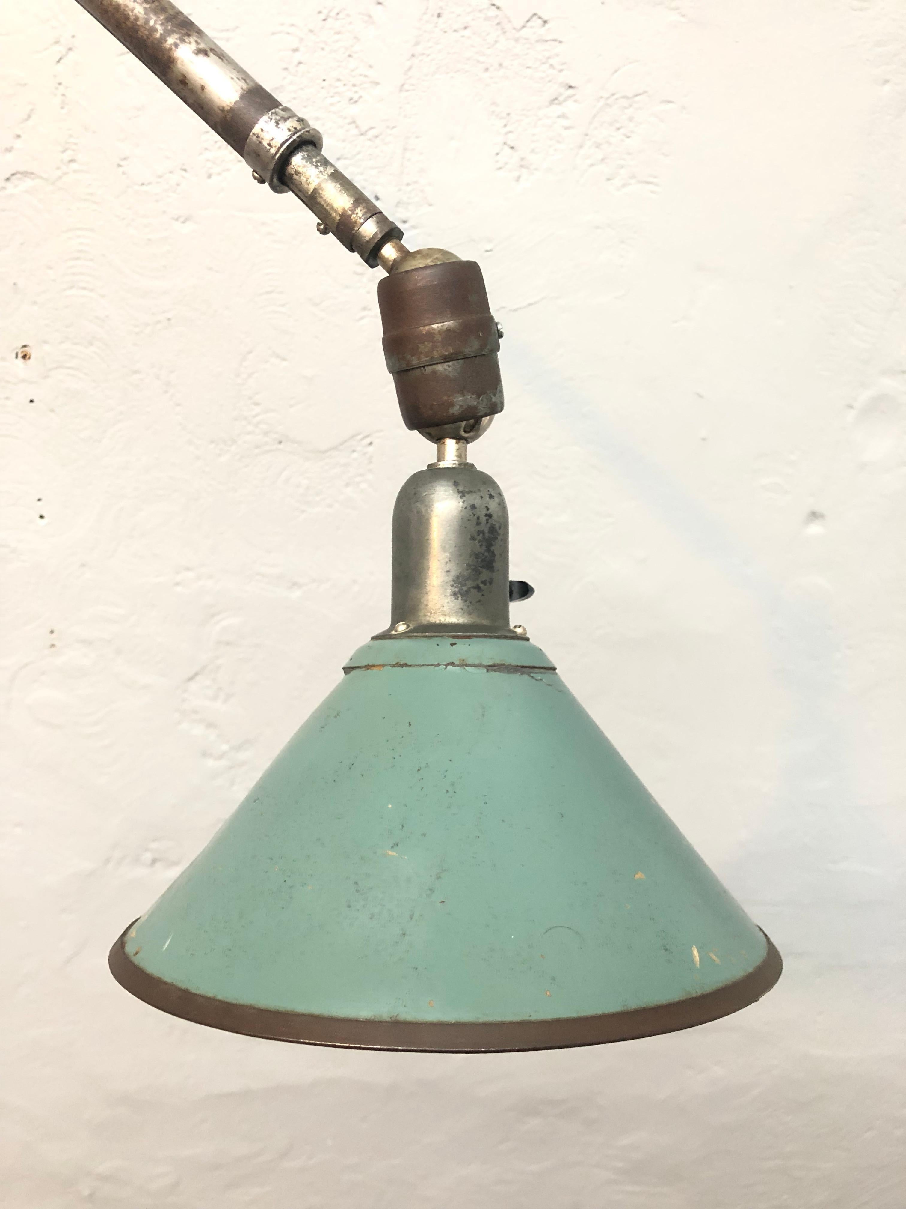 Swedish Rare Series 1 Antique Triplex Industrial Lamp by Johan Petter Johansson for ASEA For Sale