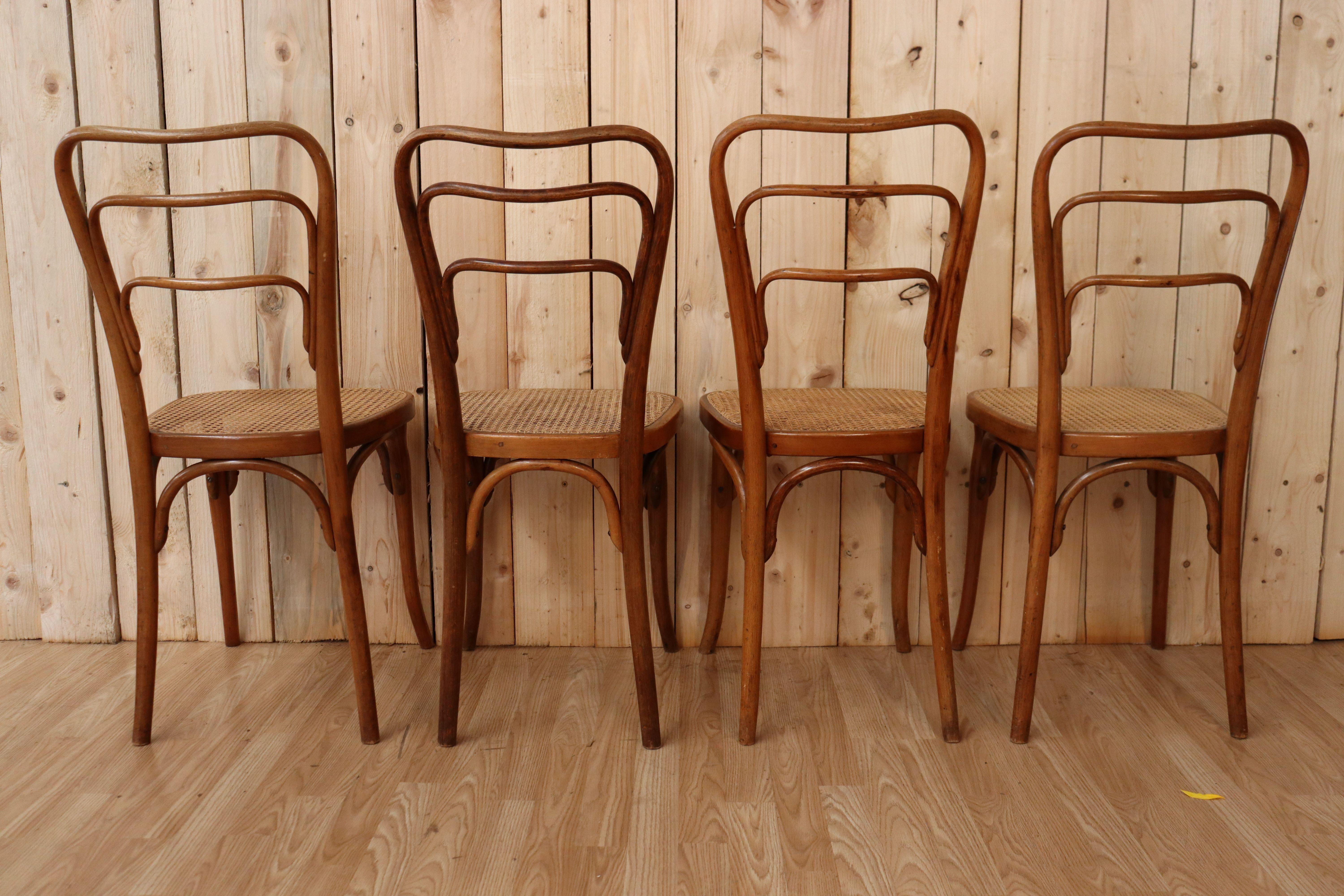 Rare Series Of 10 Bistro Chairs Jacob And Joseph Kohn Model 248a In Good Condition In charmes, FR