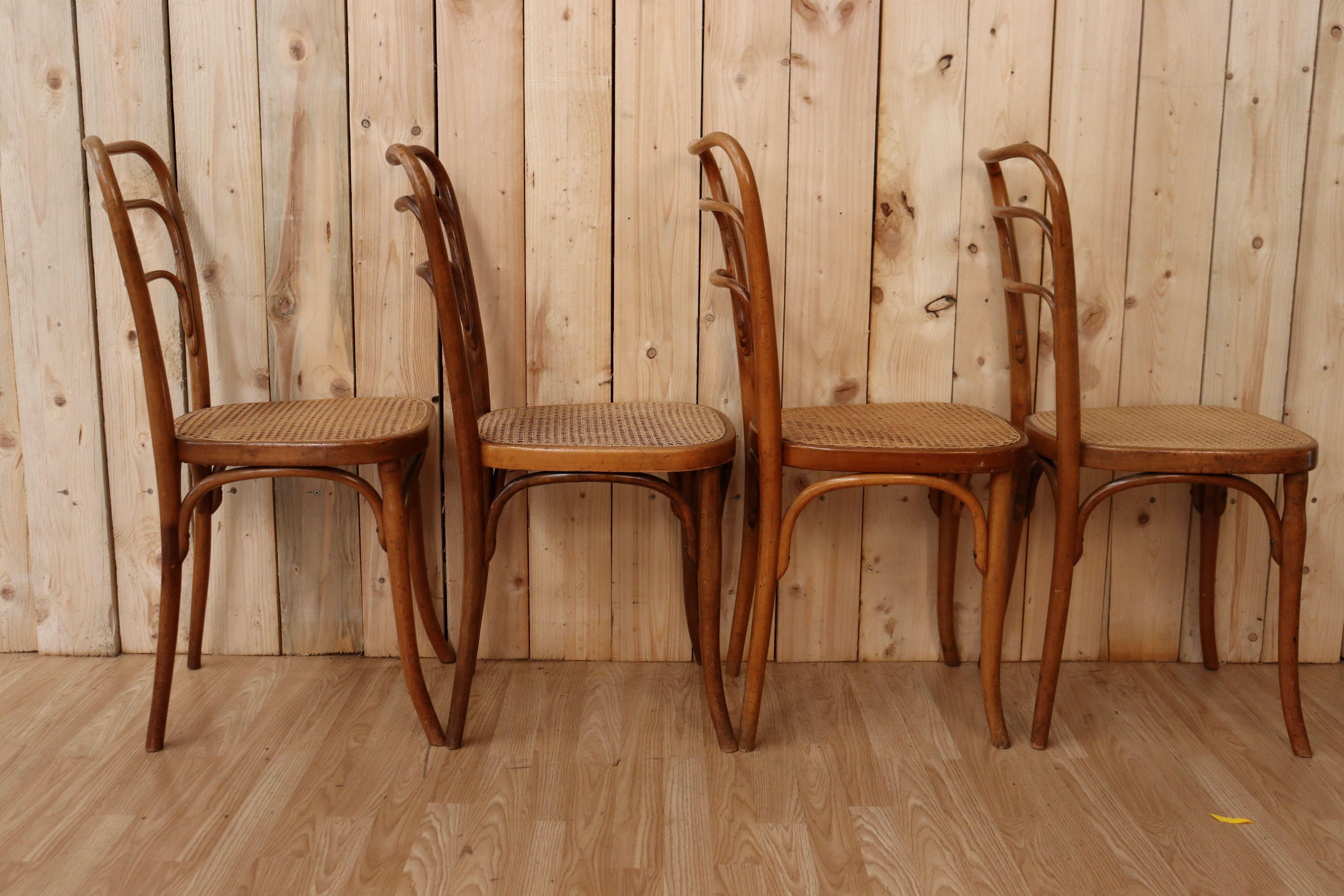 20th Century Rare Series Of 10 Bistro Chairs Jacob And Joseph Kohn Model 248a