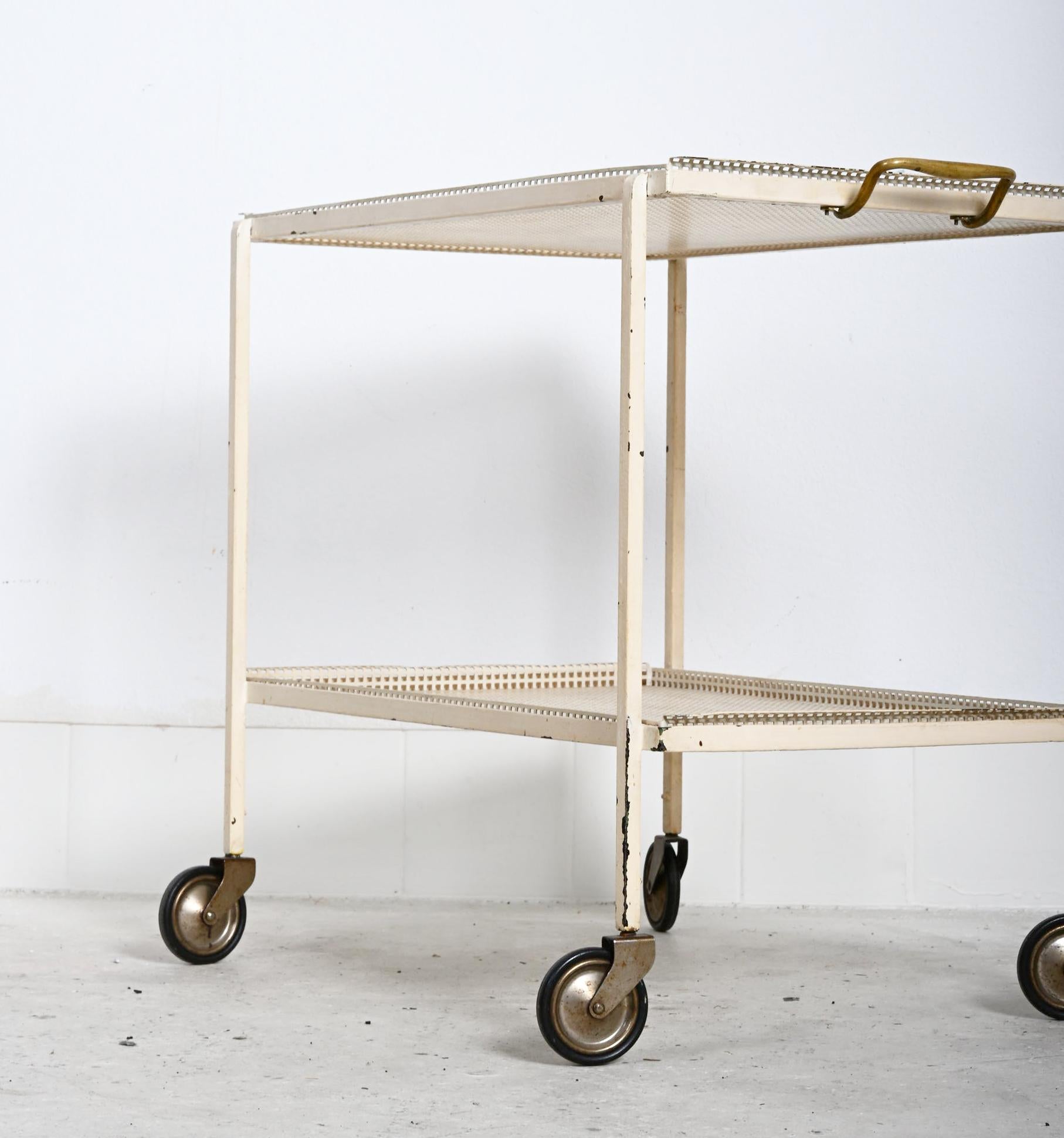 Rare Serving Bar Cart Trolley By J.T. Kalmar For Sale 2