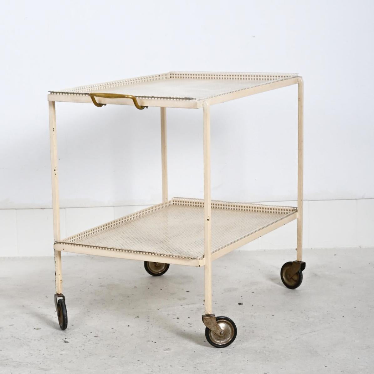 Rare Serving Bar Cart Trolley By J.T. Kalmar For Sale 4