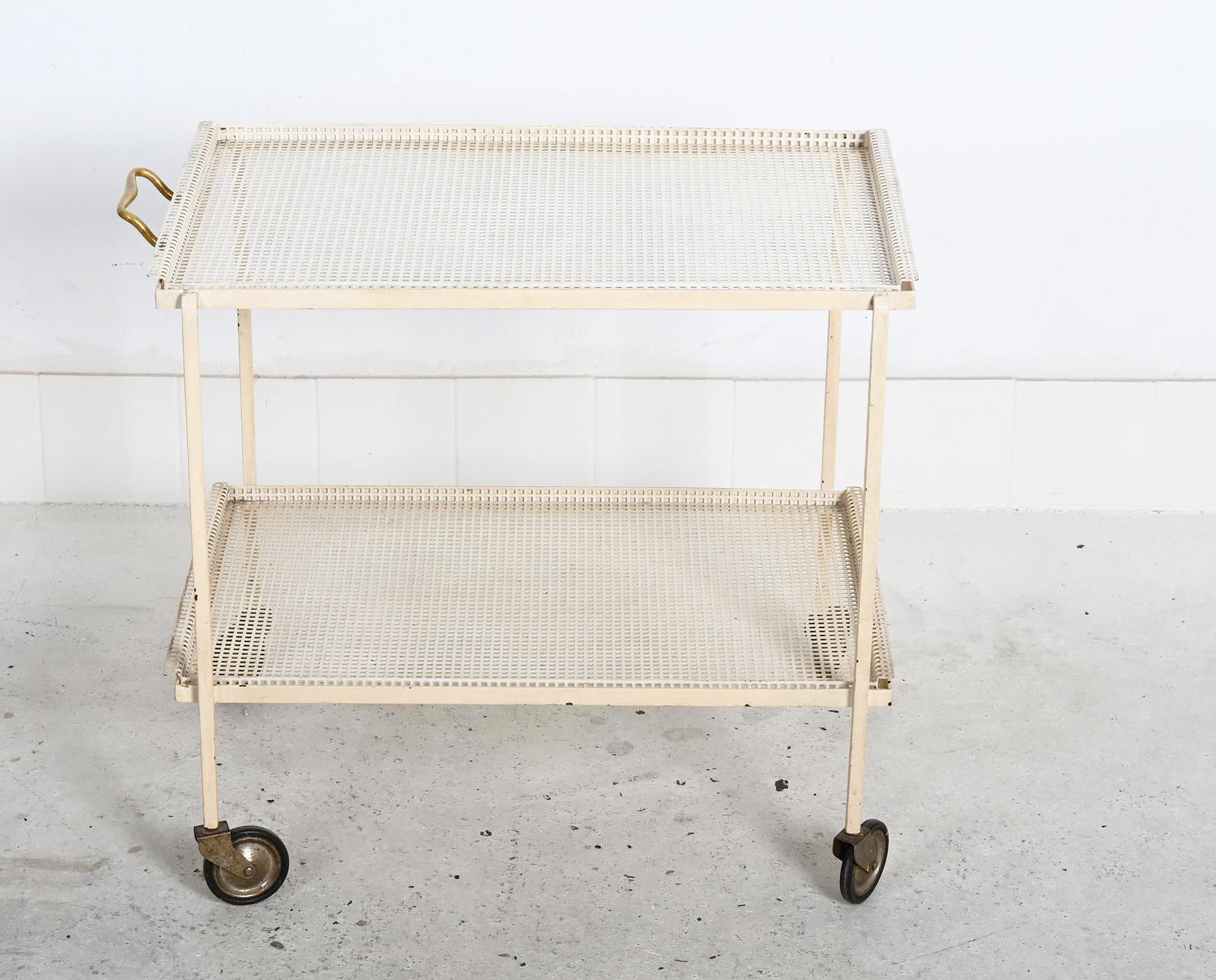 Rare Serving Bar Cart Trolley By J.T. Kalmar For Sale 5