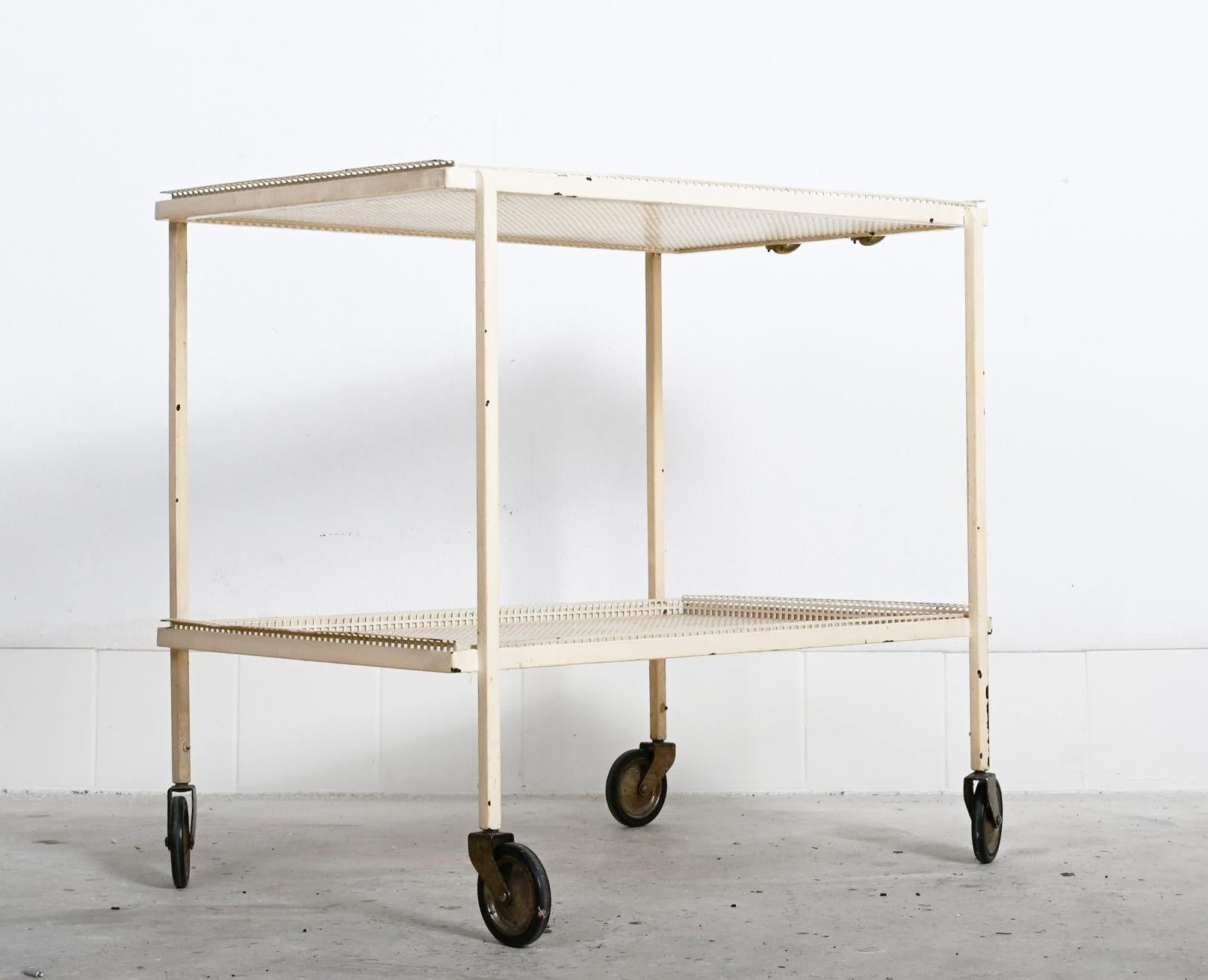 Rare Serving Bar Cart Trolley By J.T. Kalmar For Sale 10