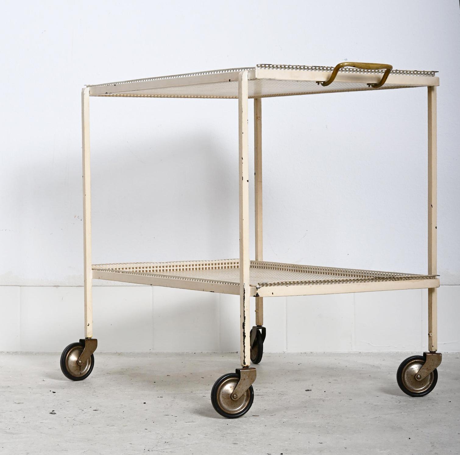 Mid-20th Century Rare Serving Bar Cart Trolley By J.T. Kalmar For Sale
