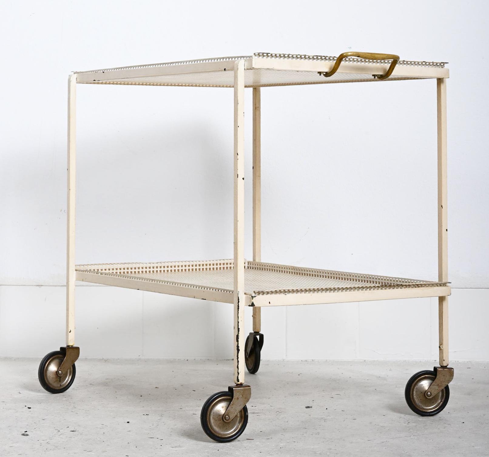Rare Serving Bar Cart Trolley By J.T. Kalmar For Sale 1
