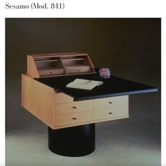 Rare Sesamo Pop Up Desk / Secretary by Gianfranco Frattini for Bernini, 1981