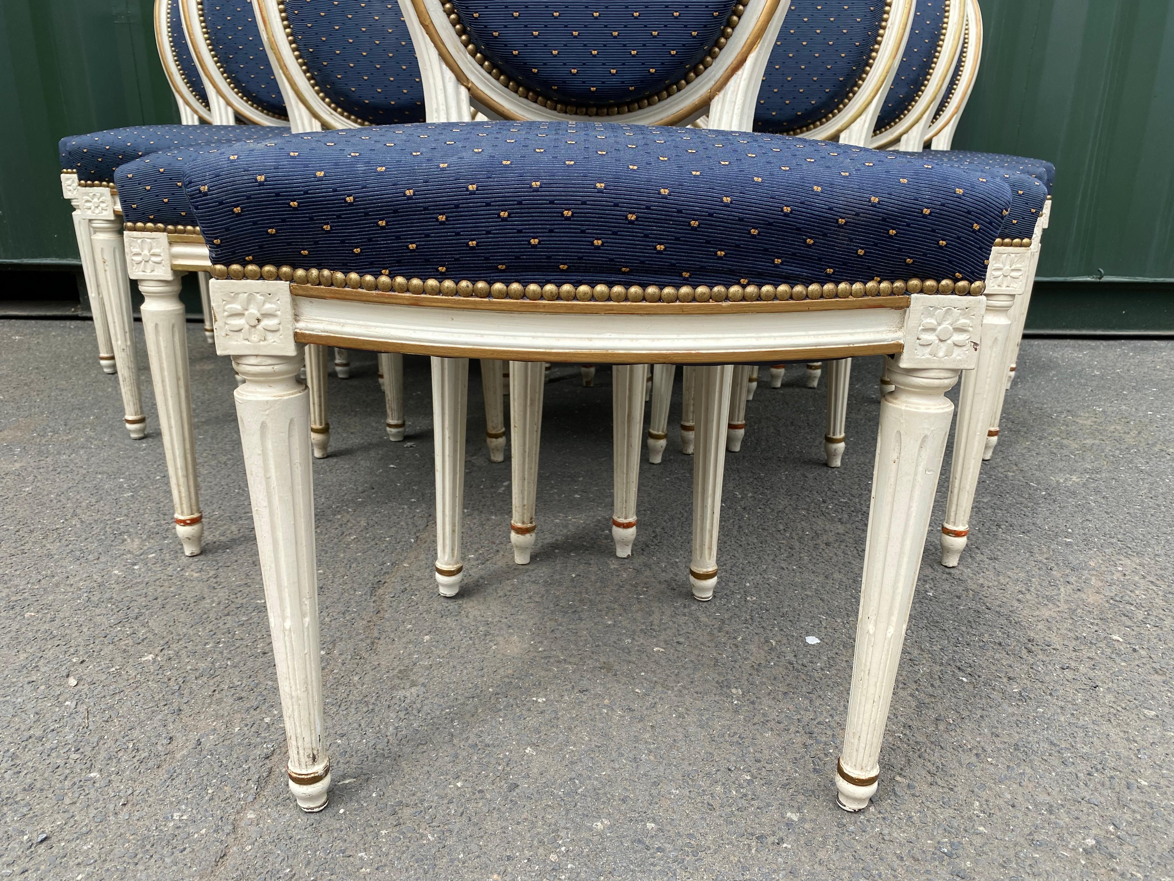 Rare Set 10 French Dining Chairs 6