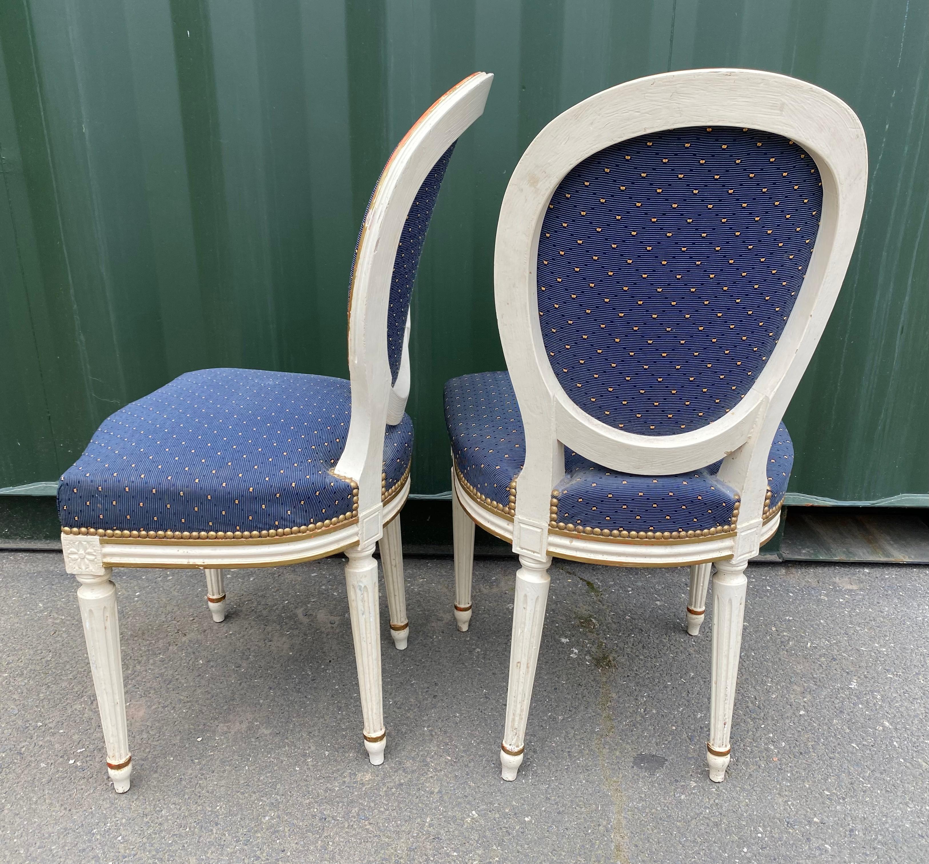 Rare Set 10 French Dining Chairs 1