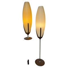 Rare Set 3 Mid Century Modern Lamps Yasha Heifetz Rotaflex