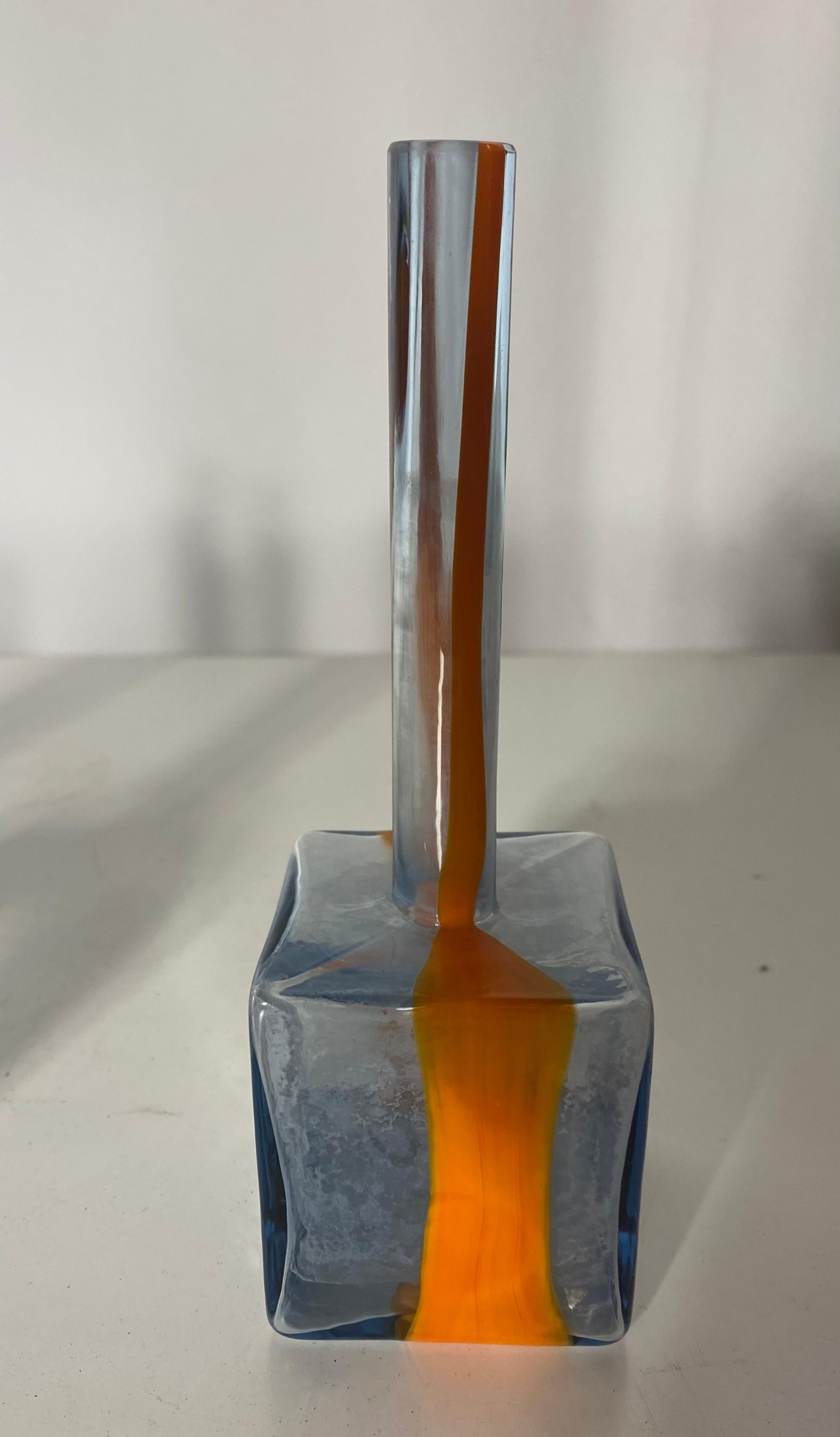 Crystal Rare Set 3 Pierre Cardin for Venini vase, 1970s.. Murano Art Glass 