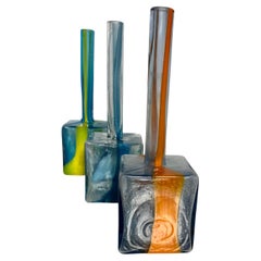 Seltener Satz 3 Pierre Cardin für Venini Vase, 1970er... Murano Kunstglas