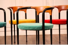 Rare set 4 Gianfranco Frattini Chairs for Bernini.. Modernist , Made In Italy