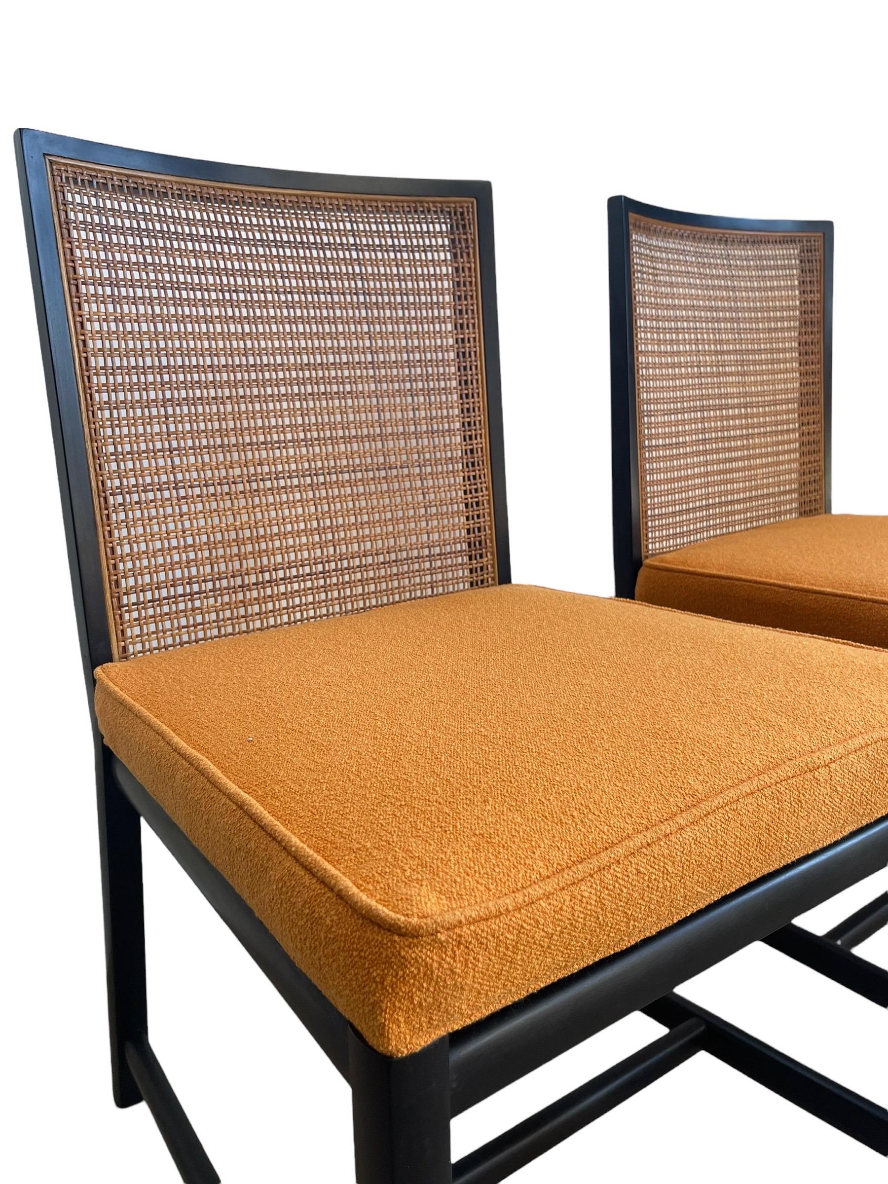 XX secolo Raro set di 6 sedie da pranzo in canna di Michael Taylor, circa 1960 in vendita