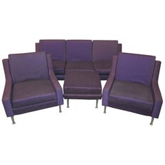 Retro Rare set Airborne model "Relaxair" Sofa 3 seaters, 1 ottoman, 2 armchairs
