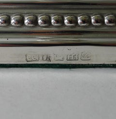 Rare Set Four Silver Plate & Glass Column Candlesticks, circa 1860