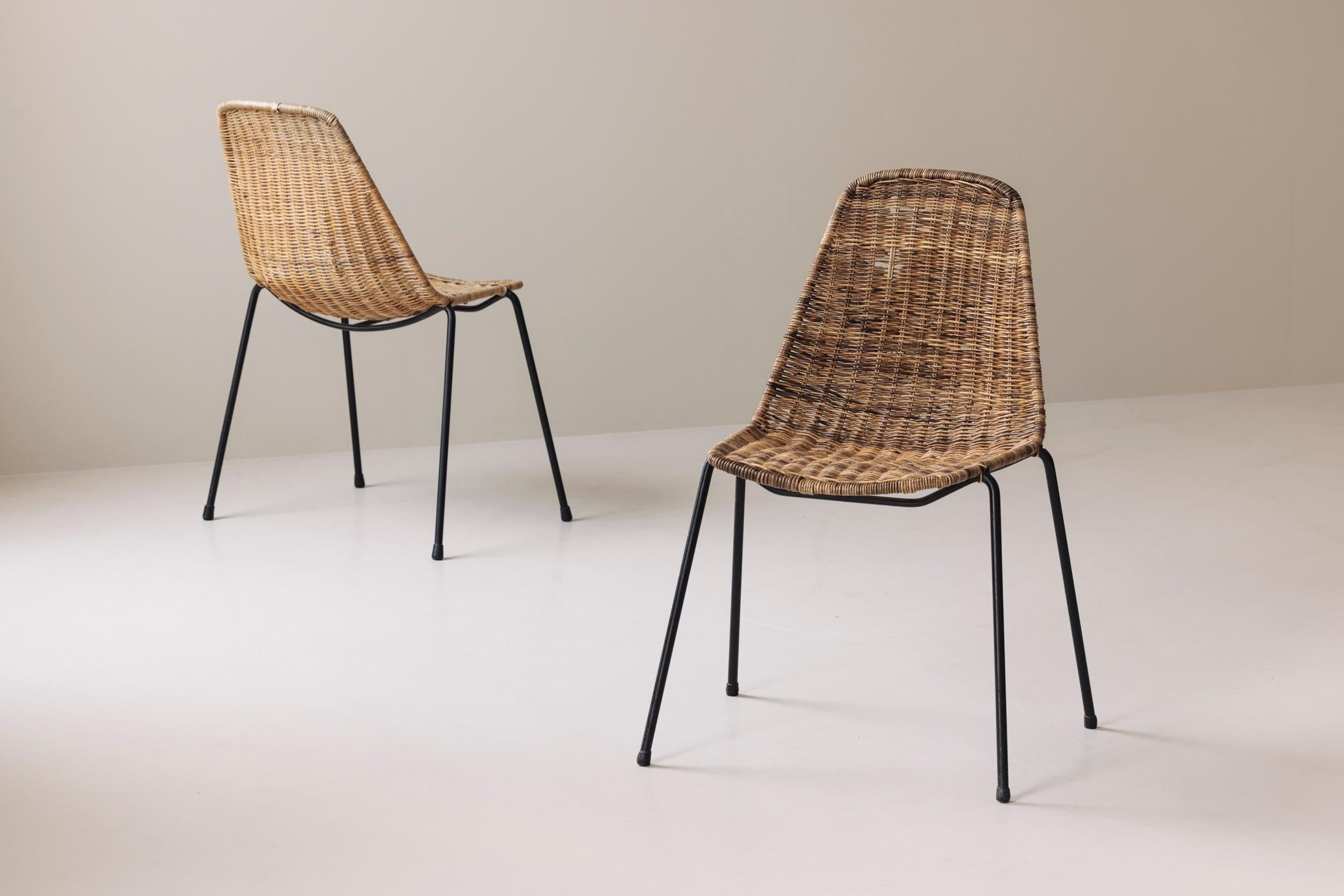 Rare set of 10 dining chairs by Gian Franco Legler, Italy 1950s. For Sale 5