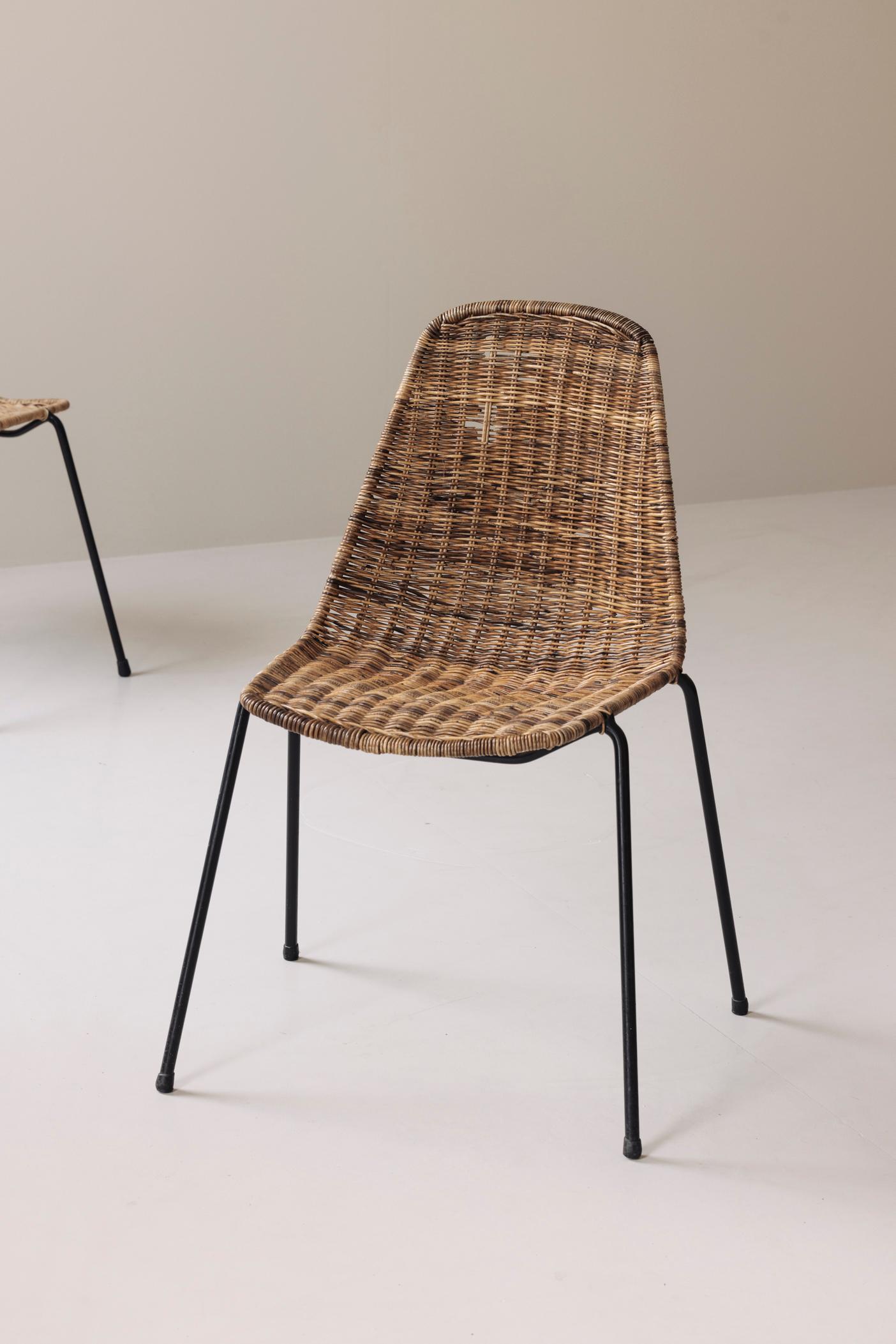 Rare set of 10 dining chairs by Gian Franco Legler, Italy 1950s. For Sale 6