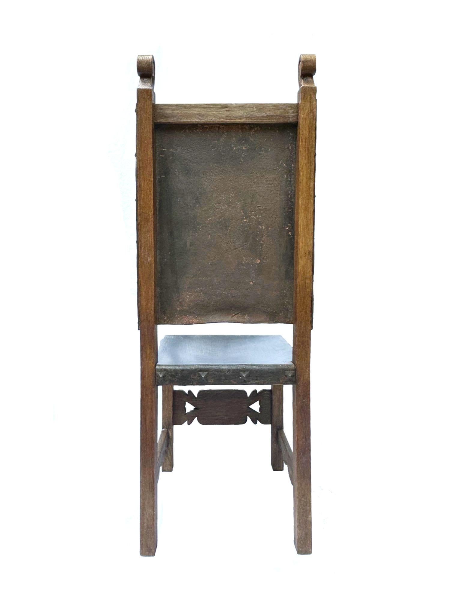 Spanish Colonial Rare Set of 10 spanish Colonial Revival Dining Chairs - Peru Circa 1930 For Sale