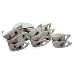 Ensemble rare de  11 tasses de Peter et Denise Orlando