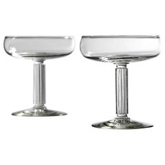Seltener Satz von 12 Coupes oder Martini-Gläsern, Embassy-Muster, Teague für Libbey