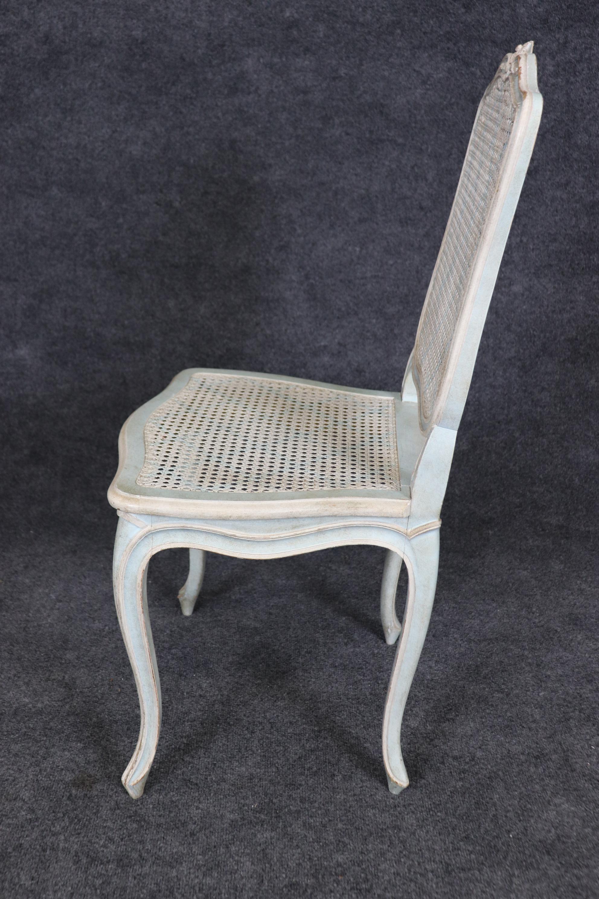 Early 20th Century Rare set of 12 French Louis XV Country French Cane Dining Chairs  For Sale