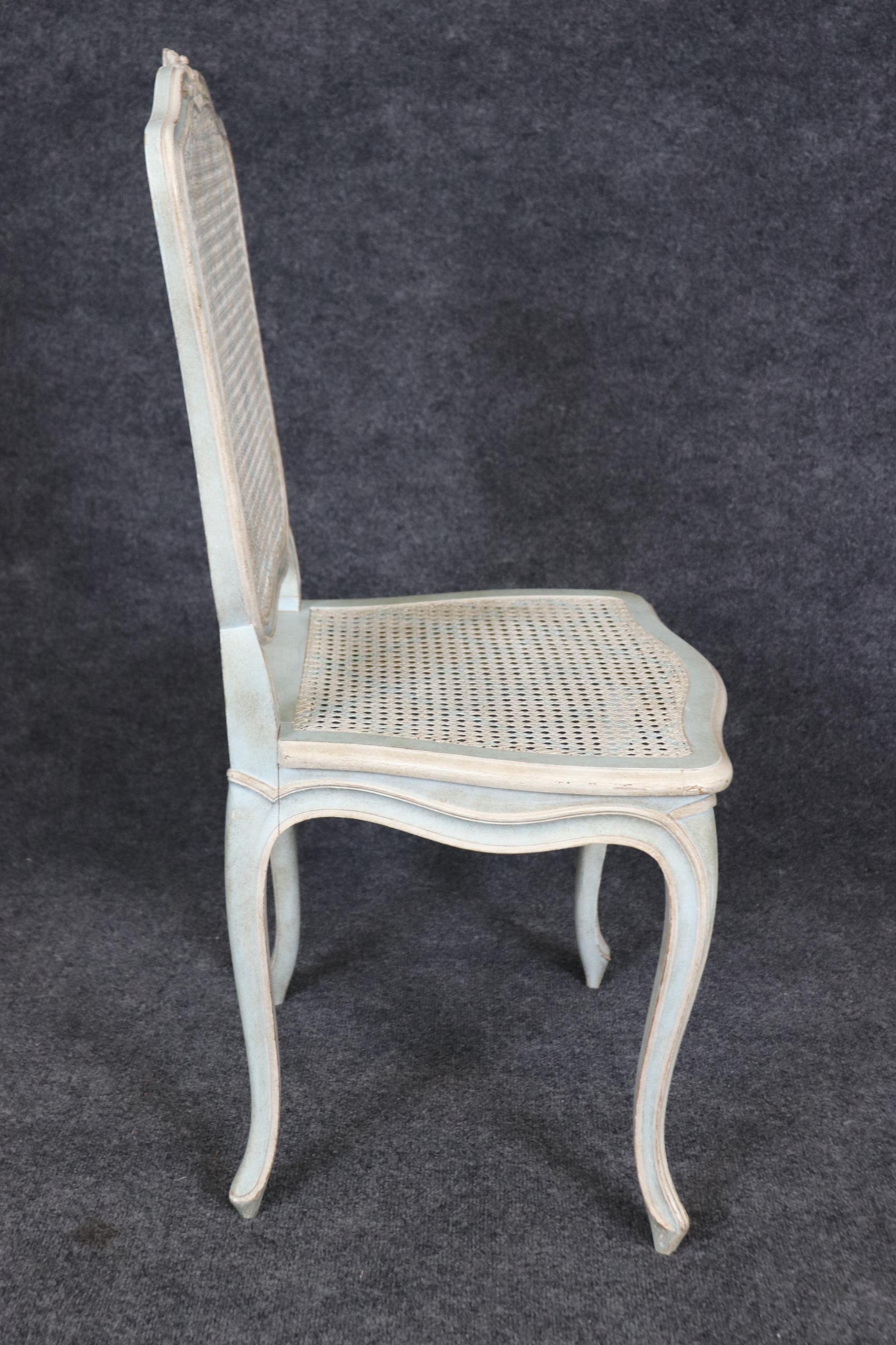 Rare set of 12 French Louis XV Country French Cane Dining Chairs For Sale 2