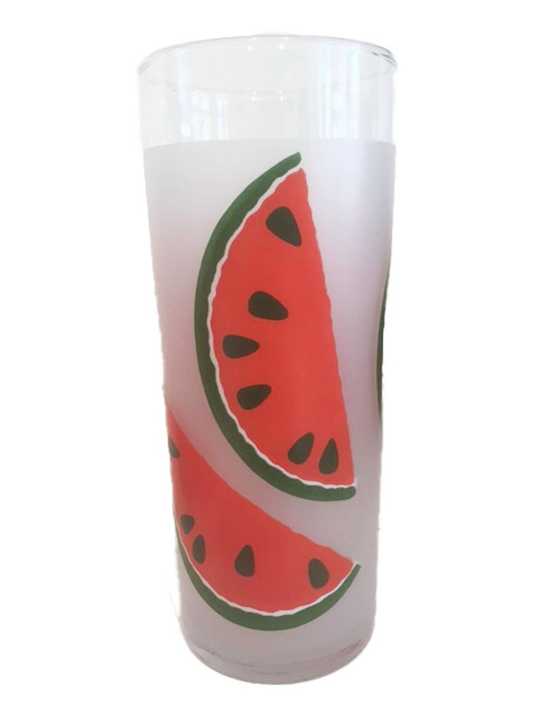 Rare Set of 12, Libbey Glass, Frosted Tom Collins Glasses with