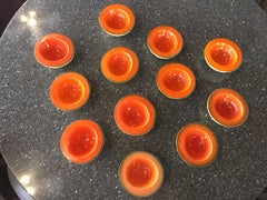 Rare Set of 12 Mid-Century Modern Cantaloupe Fruit Bowls by Langbein