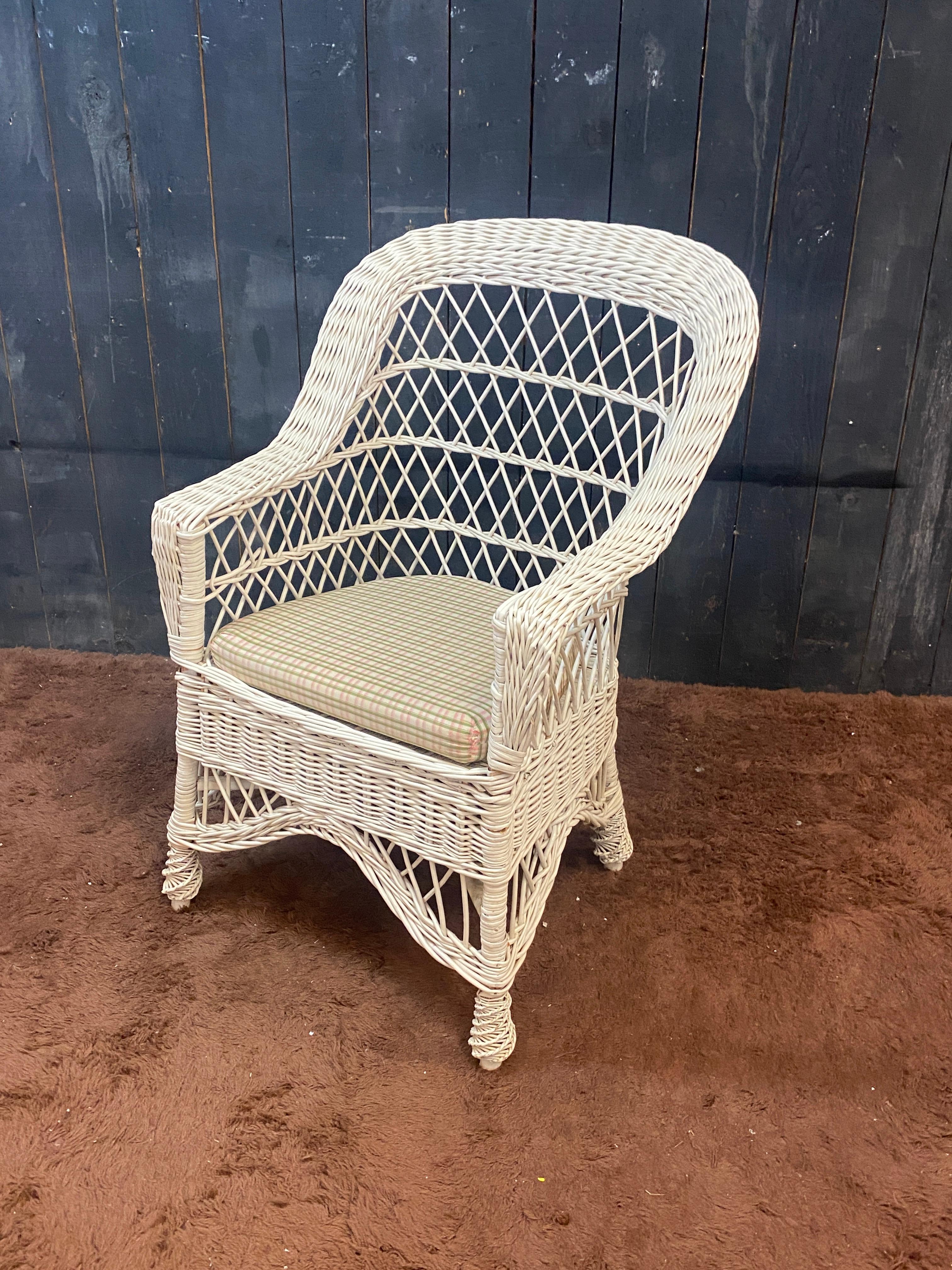 Rare ensemble de 10 fauteuils de véranda en rotin circa 1970/1980 Très bon état d'usage en vente 5