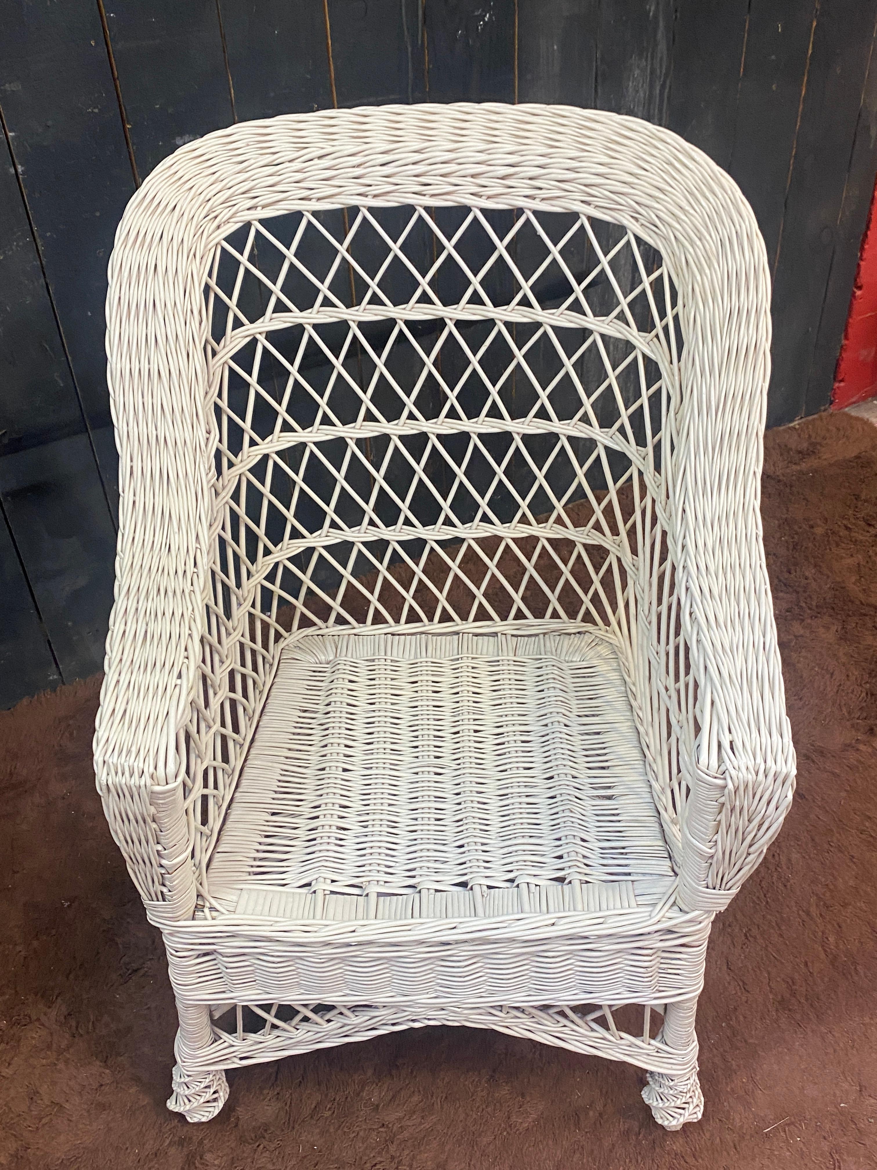 Rare ensemble de 10 fauteuils de véranda en rotin circa 1970/1980 Très bon état d'usage en vente 6