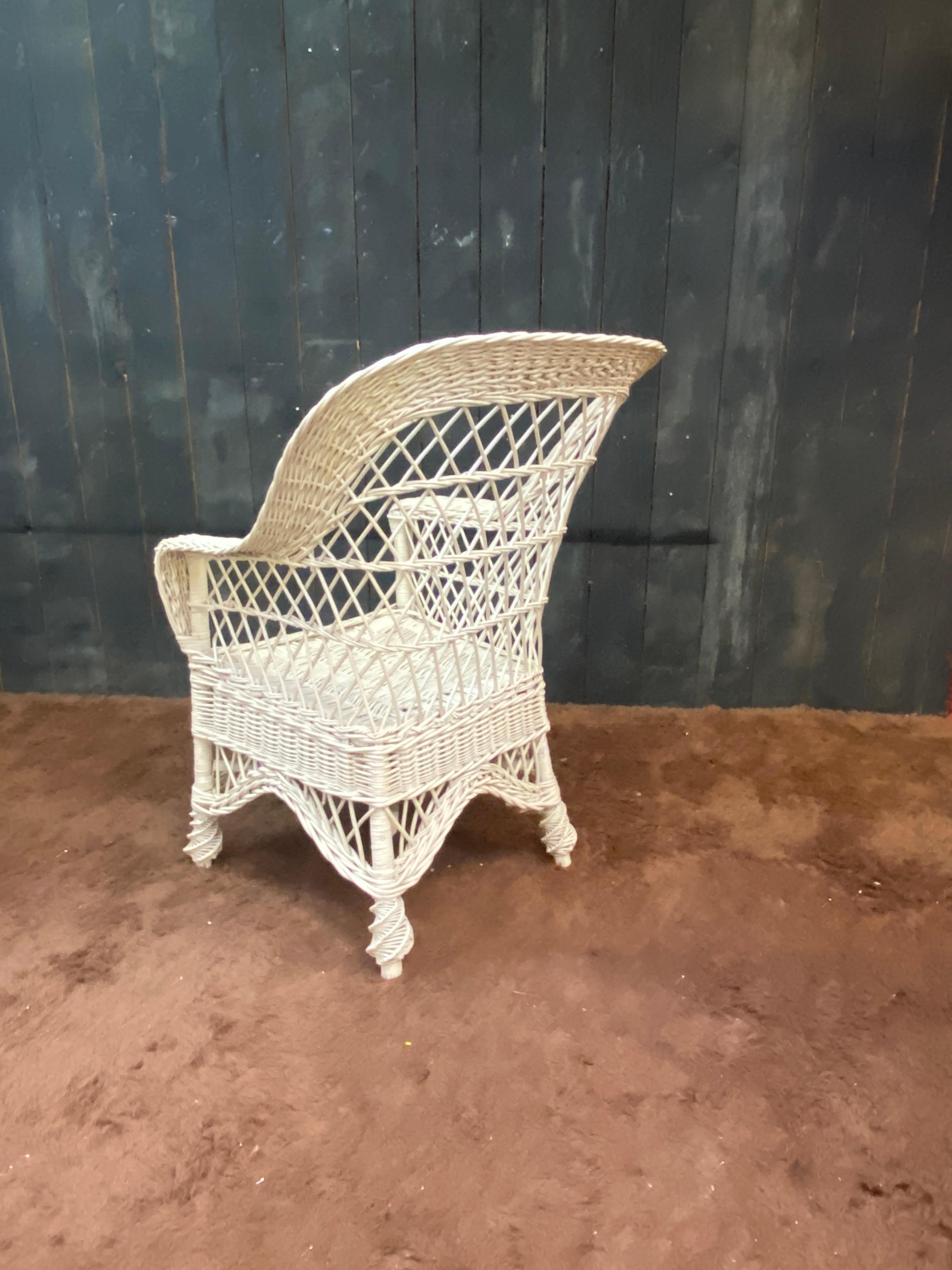 Rare ensemble de 10 fauteuils de véranda en rotin circa 1970/1980 Très bon état d'usage en vente 10